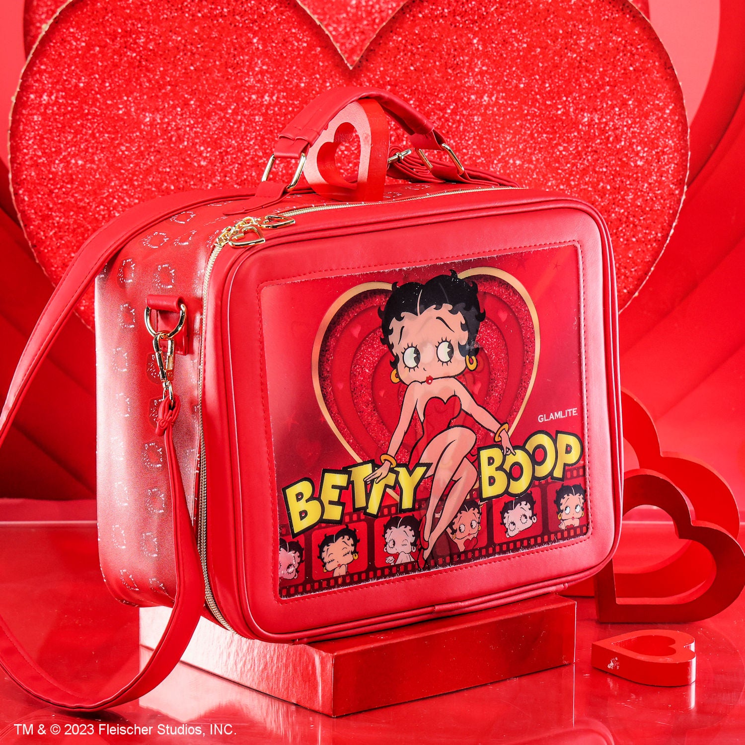 Betty Boop™ x Glamlite Lenticular Motion Cosmetic Bag - Trendy Makeup Pouch for Travel, Gym & Everyday Use
