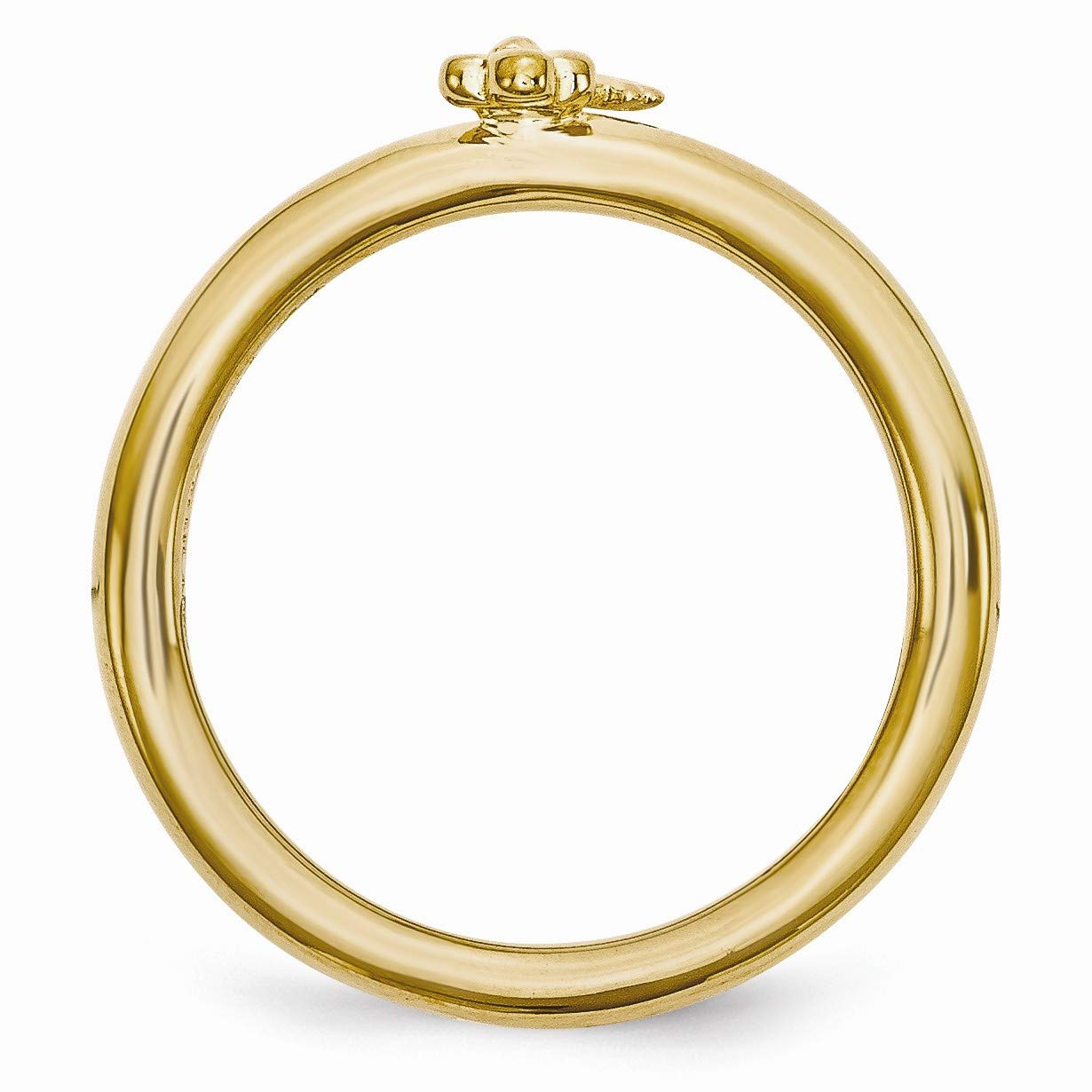 Sterling Silver 5mm Gold Plated Stackable Key Ring - Perfect for Gifts, Keychains, and Everyday Carry Accessories