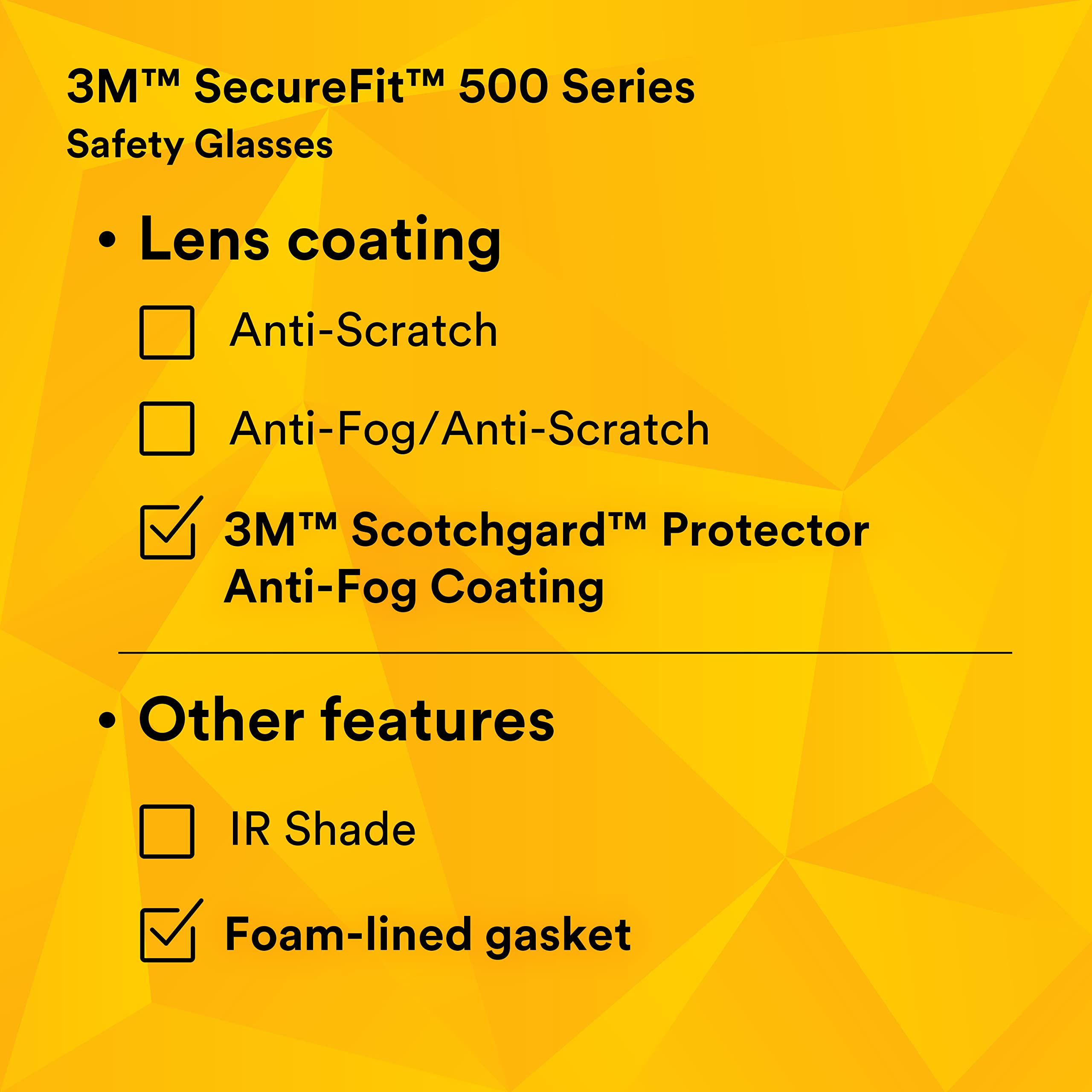 SecureFit 500 Series Safety Glasses - 20 Pack ANSI Z87.1 Certified Impact Resistant Eyewear with Anti-Fog Scotchgard Lens, Adjustable Ratchet Temples & Foam Gasket - Ideal for Construction, Woodworking, Lab Work & Outdoor Sports Protection