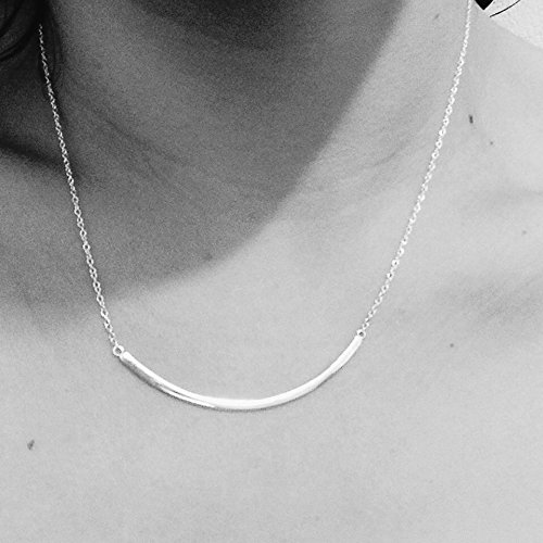 APOP NYC Rose Gold Tone 925 Sterling Silver Bar Necklace - 18 Inch Dainty Minimalist Pendant for Women | Perfect for Everyday Wear, Gifts & Special Occasions