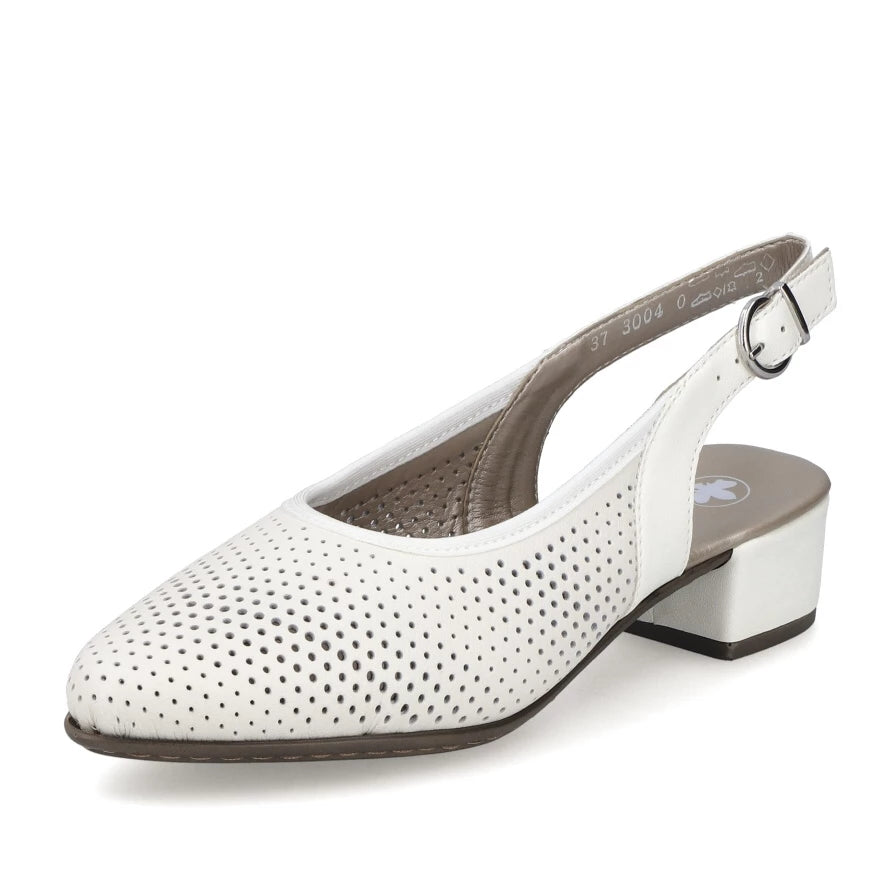 Rieker 47066 Women's White Comfort Shoes - Perfect for Work, Walking & Casual Wear