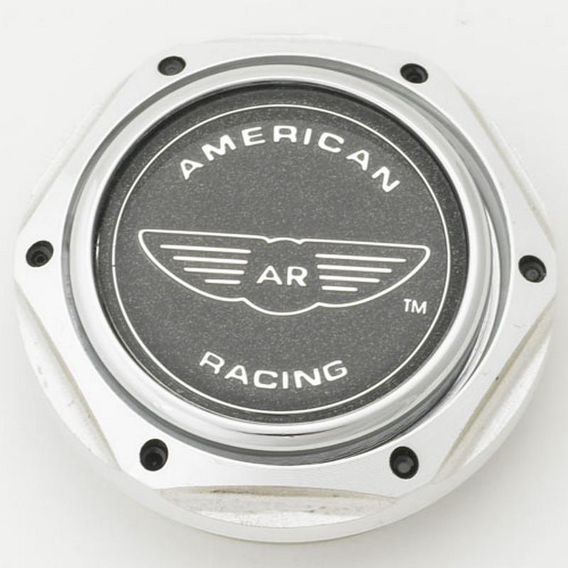 American Racing AR699 Forged Aluminum Wheel Center Cap with Acrylic Logo - Premium Hub Cover for Cars, Trucks & SUVs - Enhances Vehicle Appearance & Protects Wheel Hub