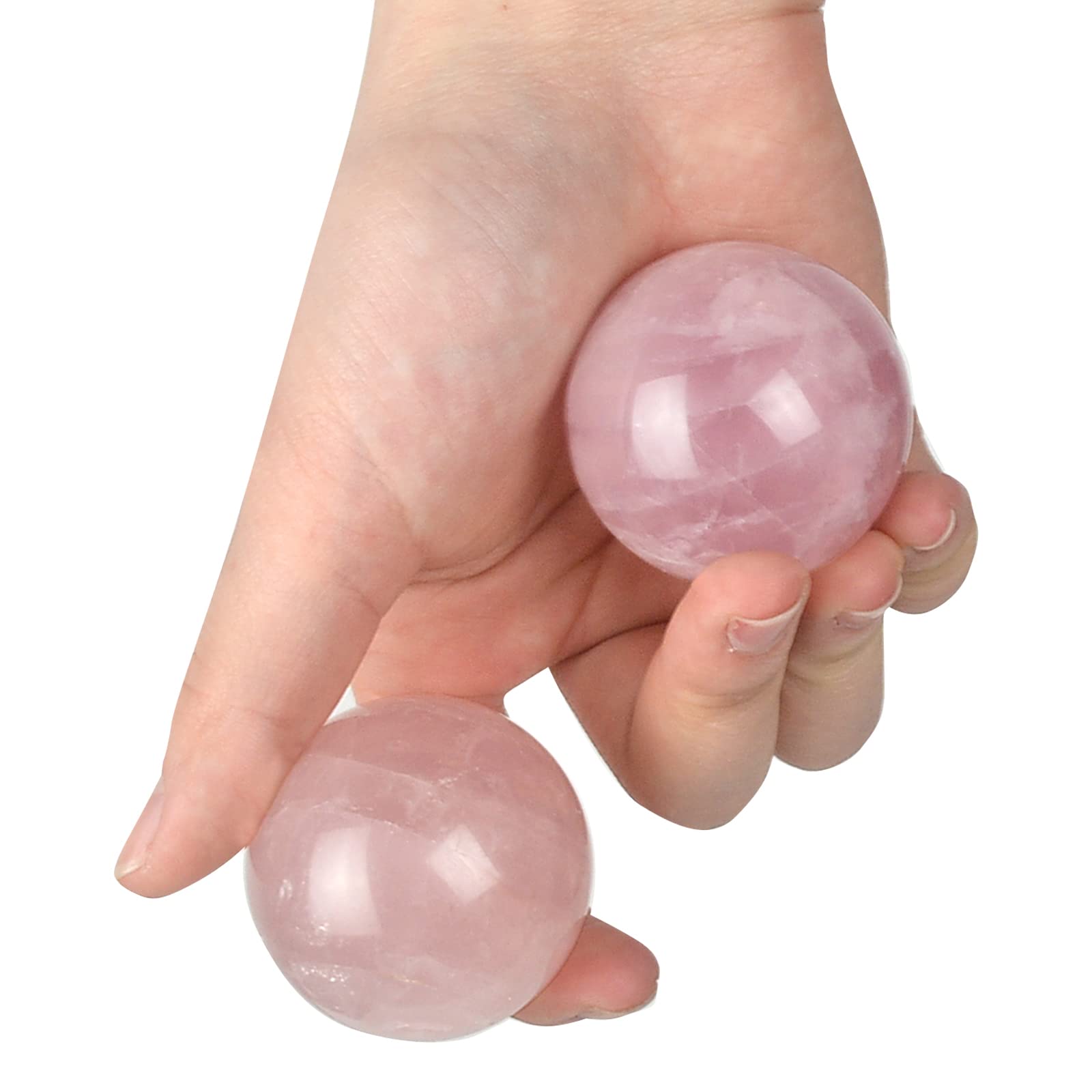 1.57 Inch Feng Shui Stone Baoding Balls - Chinese Health Exercise Stress Relief Balls with Gift Box (Pink) - Perfect for Meditation, Office Stress Relief & Traditional Chinese Wellness Practice