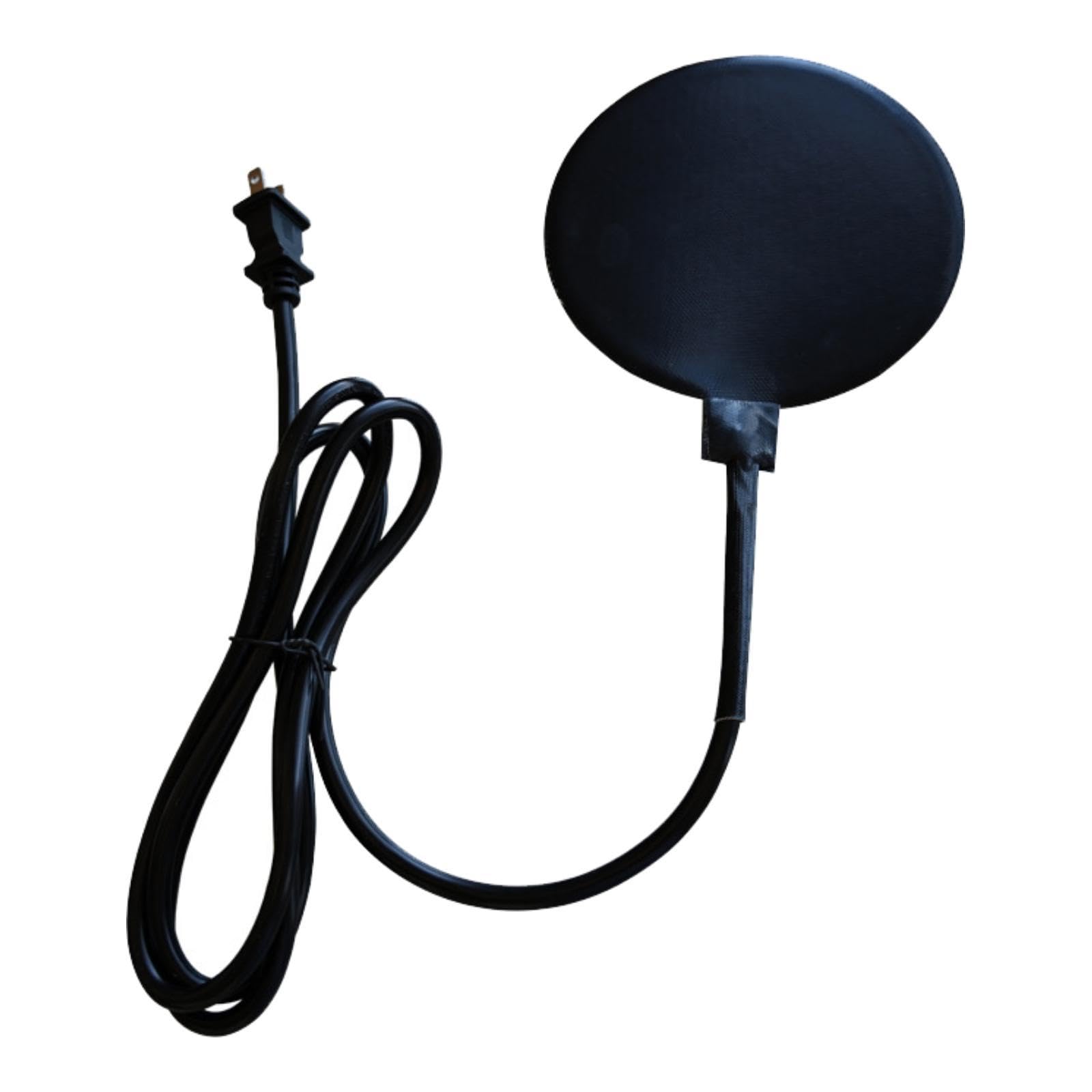 **20W Heated Poultry Waterer Base - Outdoor Winter Chicken Water Heater for Wall-Mounted Founts & Bird Baths - Durable Black Design - Perfect for Coops, Farms & Cold Weather Use**