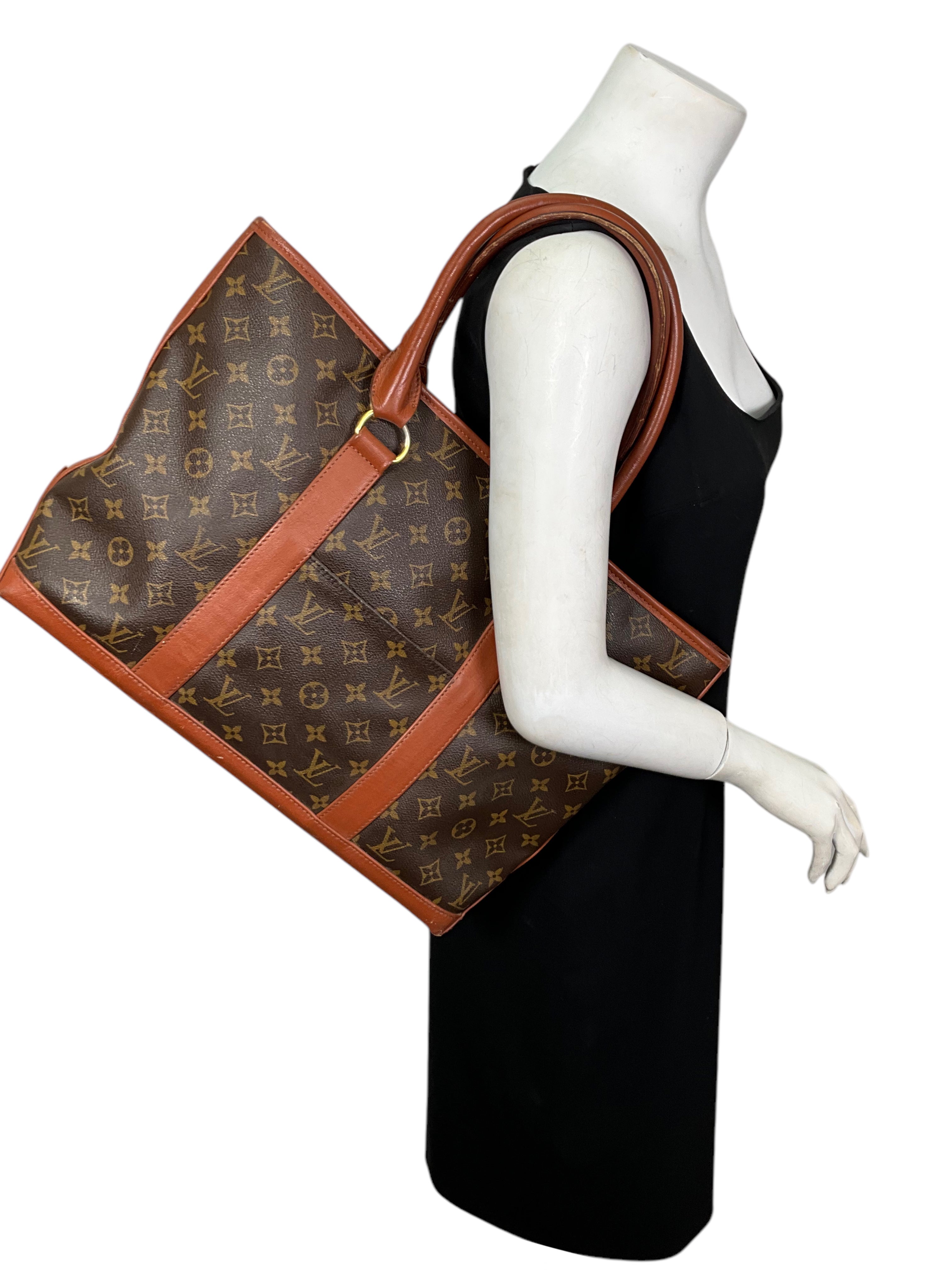 Authentic Louis Vuitton Monogram Canvas Weekend MM Large Travel Tote Bag - Luxury Carryall for Travel, Work & Weekend Getaways