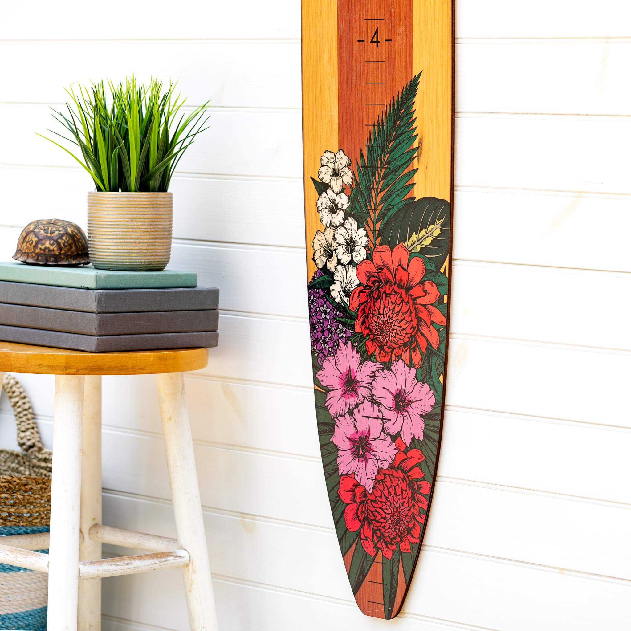 Wooden Surfboard Baby Growth Chart for Wall - 57