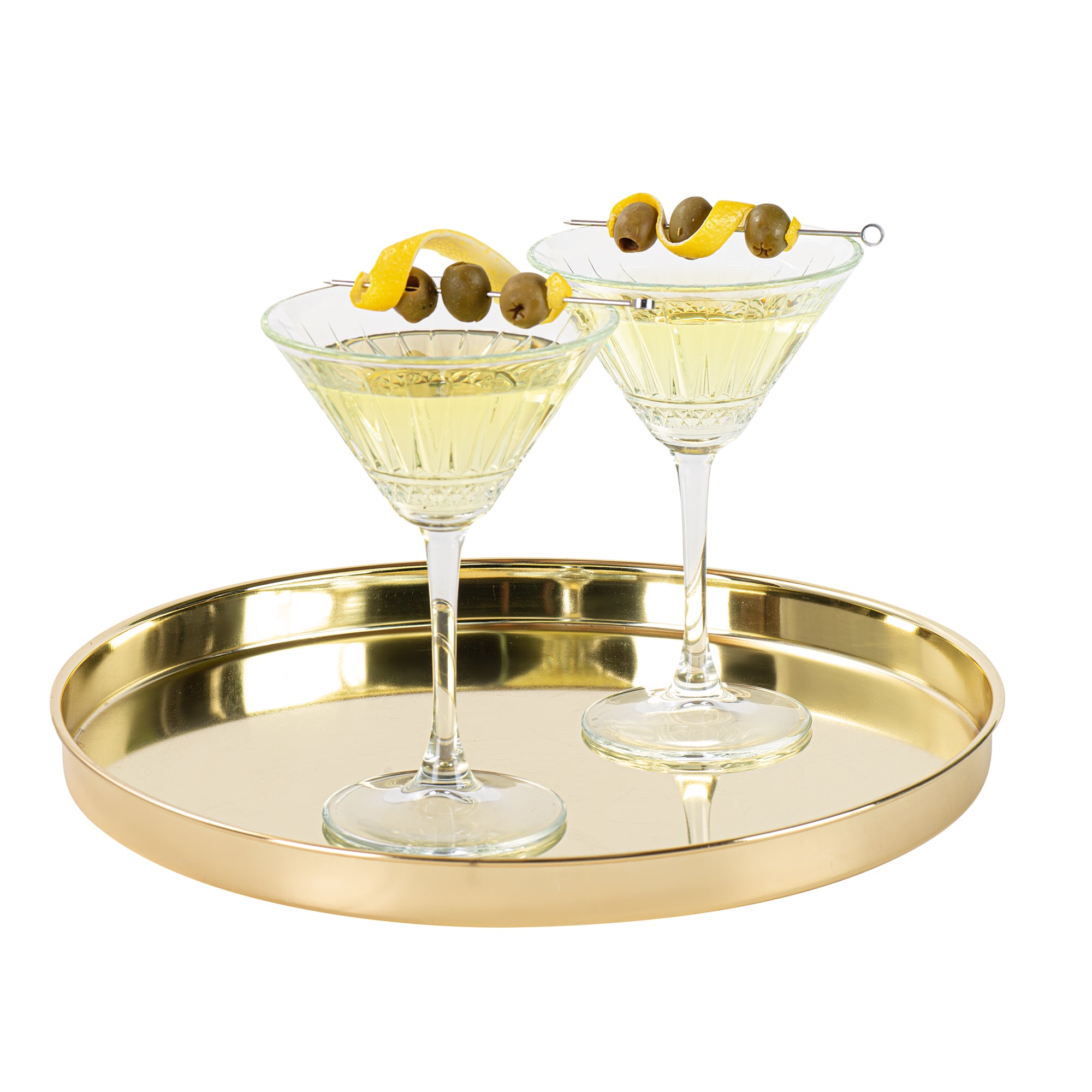 Luxury Gold Plated Stainless Steel Serving Tray - 12.5