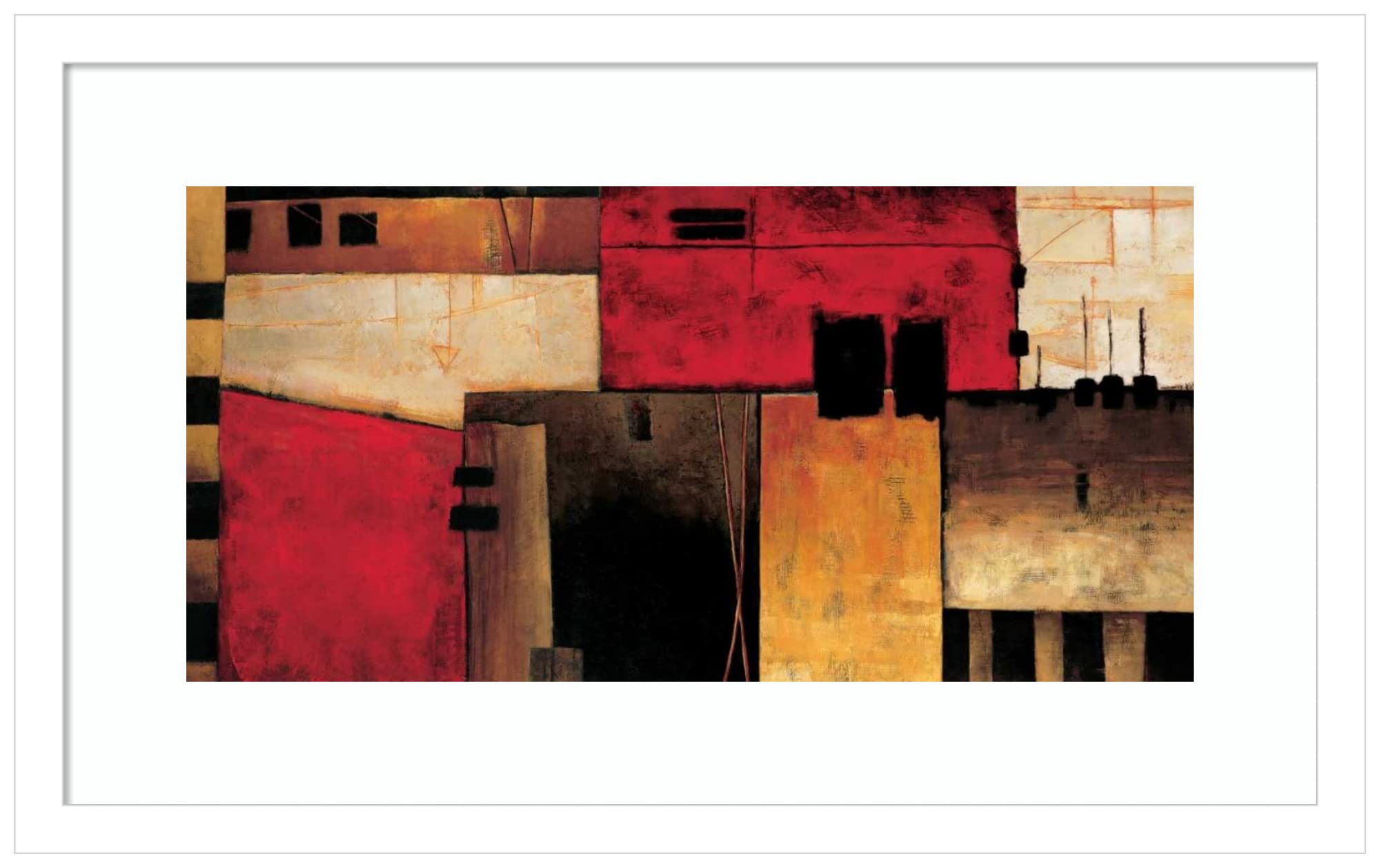 Amanti Art On The Horizon by Max Hansen - Premium Wood Framed Wall Art Print (21x13 Inches) with Svelte White Frame - Perfect for Living Room, Bedroom & Office Decor