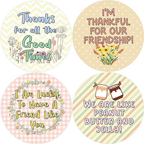 Creanoso Premium Friend Acknowledgement Stickers (5-Sheet Pack) - High Quality Gift Stickers for Kids, Teens & Adults - Perfect for Stocking Stuffers, Party Favors, Corporate Giveaways - Use for Scrapbooking, Journals, Cards & DIY Crafts