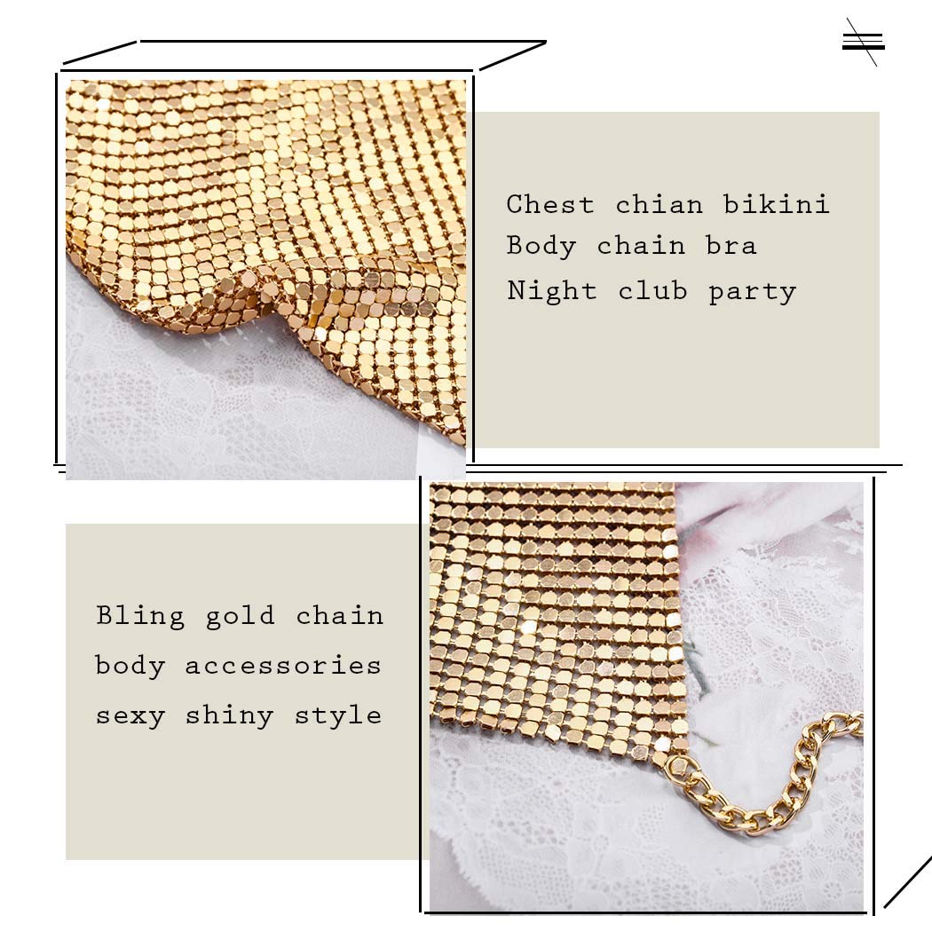 Sexy Rhinestone Body Chain Bra - Shiny Bikini Chest Jewelry for Women & Girls | Perfect for Beach Parties, Music Festivals & Boudoir Photography