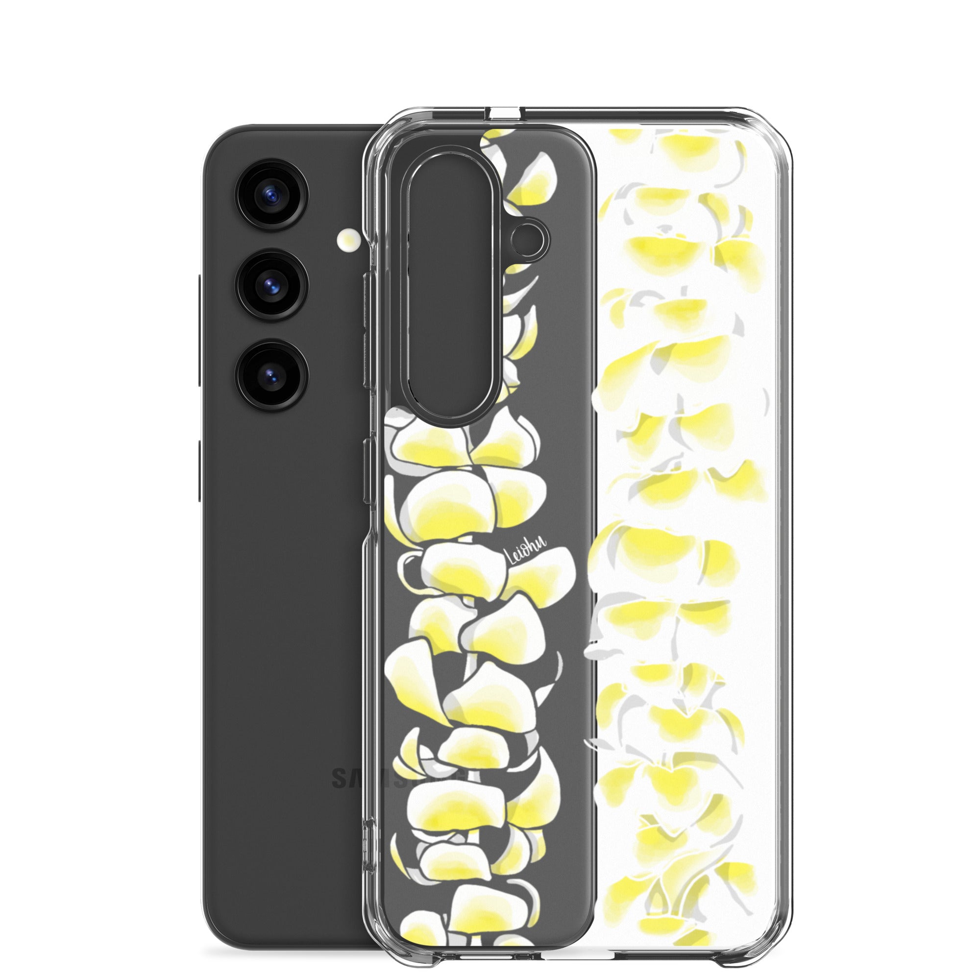 Plumeria Clear Phone Case for Samsung Galaxy - Slim Protective Cover for Everyday Use & Travel