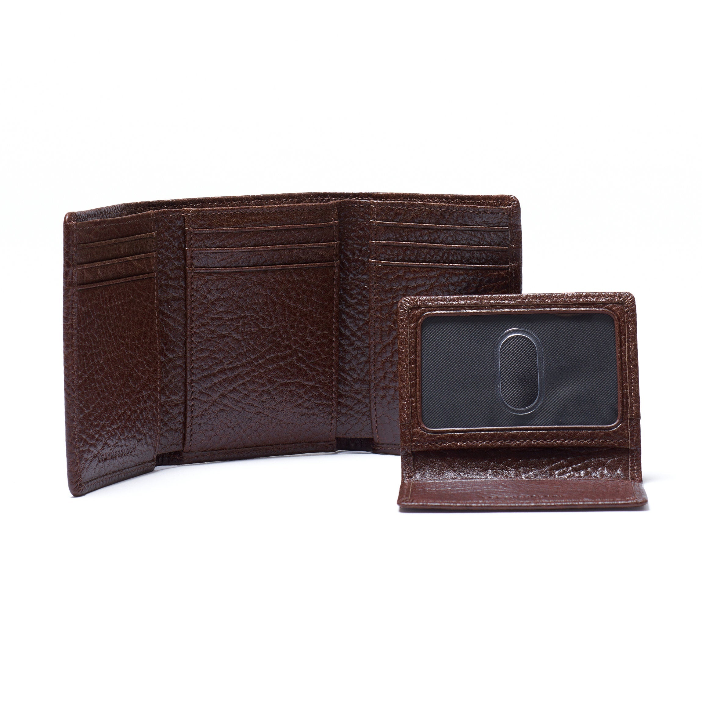 Premium Trifold Leather Wallet with RFID Blocking Card Slots - Espresso Brown for Men | Perfect for Business, Travel & Everyday Use