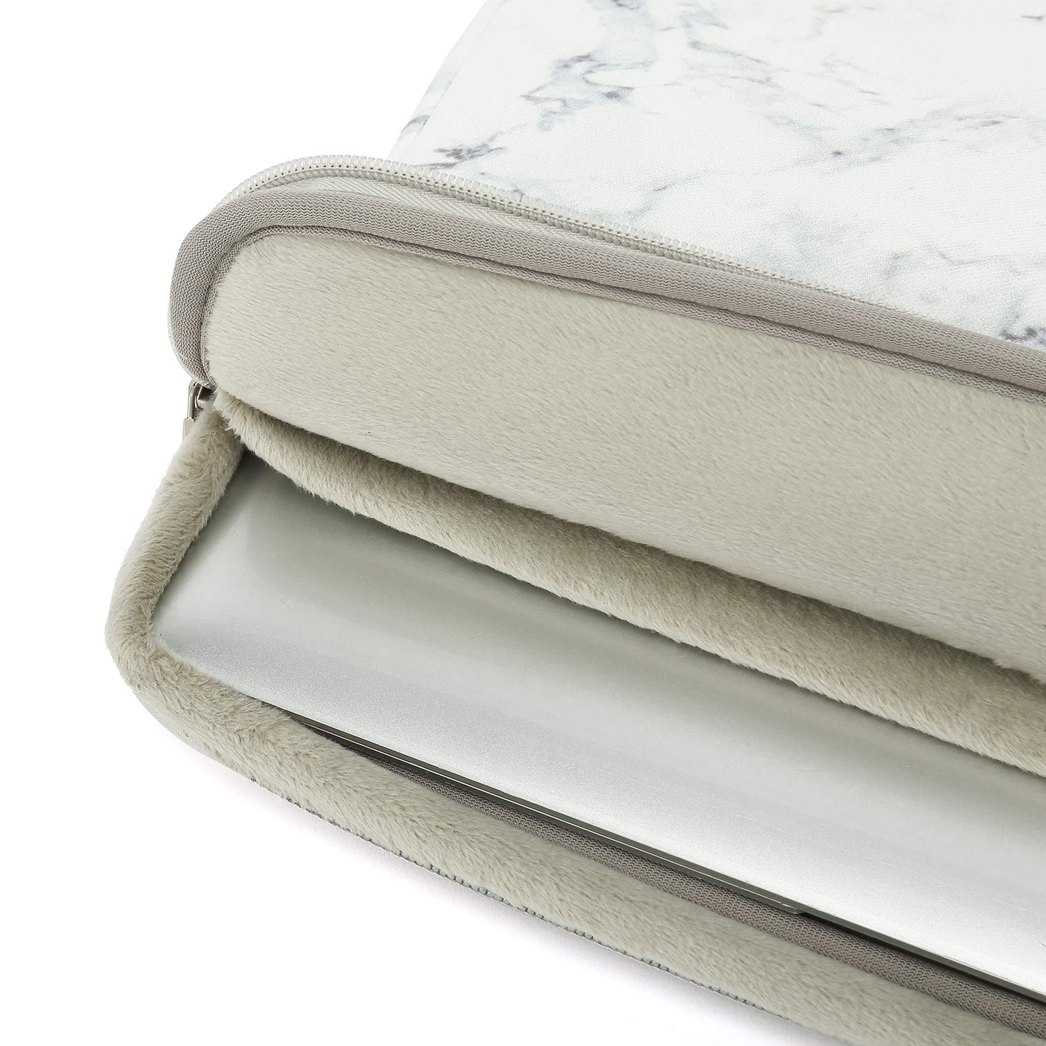 KAYOND 15-15.6 Inch Laptop Sleeve for MacBook Pro 15.4/16 & MacBook Air 15.4 - Water Resistant Shockproof Computer Case - Perfect for Work, Travel & School (White)