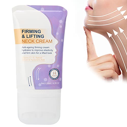 **Neck Firming Cream - Anti-Wrinkle & Double Chin Reducing Cream with Roller, 120ml - Tightening & Massage Cream for Neck & Cleavage - Perfect for Daily Skincare & Anti-Aging Routine**