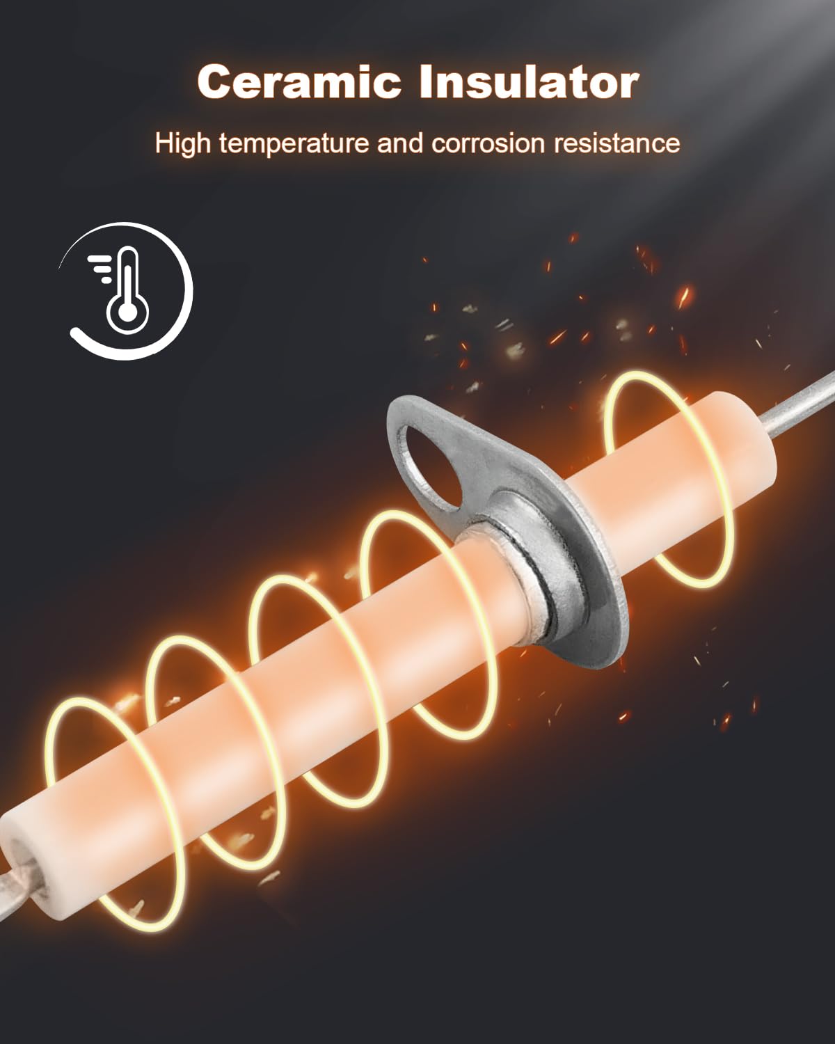 ULXIOM 5-Piece Grill Ignitor Wire Kit & Ceramic Electrode Replacement - Compatible with Vermont Castings, Jenn Air, Backyard Grill, Dyna-Glo, Chargriller, Perfect Flame, Uniflame - Perfect for Gas Grill Repair & Maintenance