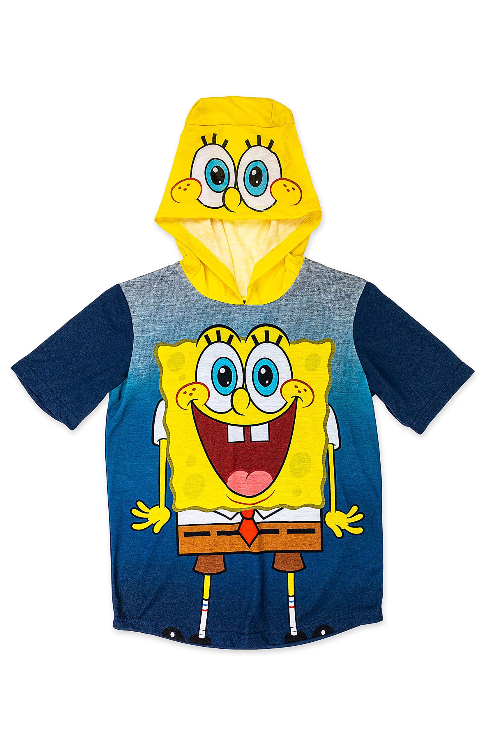 Spongebob Squarepants Boys' Pajama Set - Blue Sleepwear for Kids Age 8-9 Years | Soft & Comfortable Cartoon Pajamas for Bedtime & Lounging