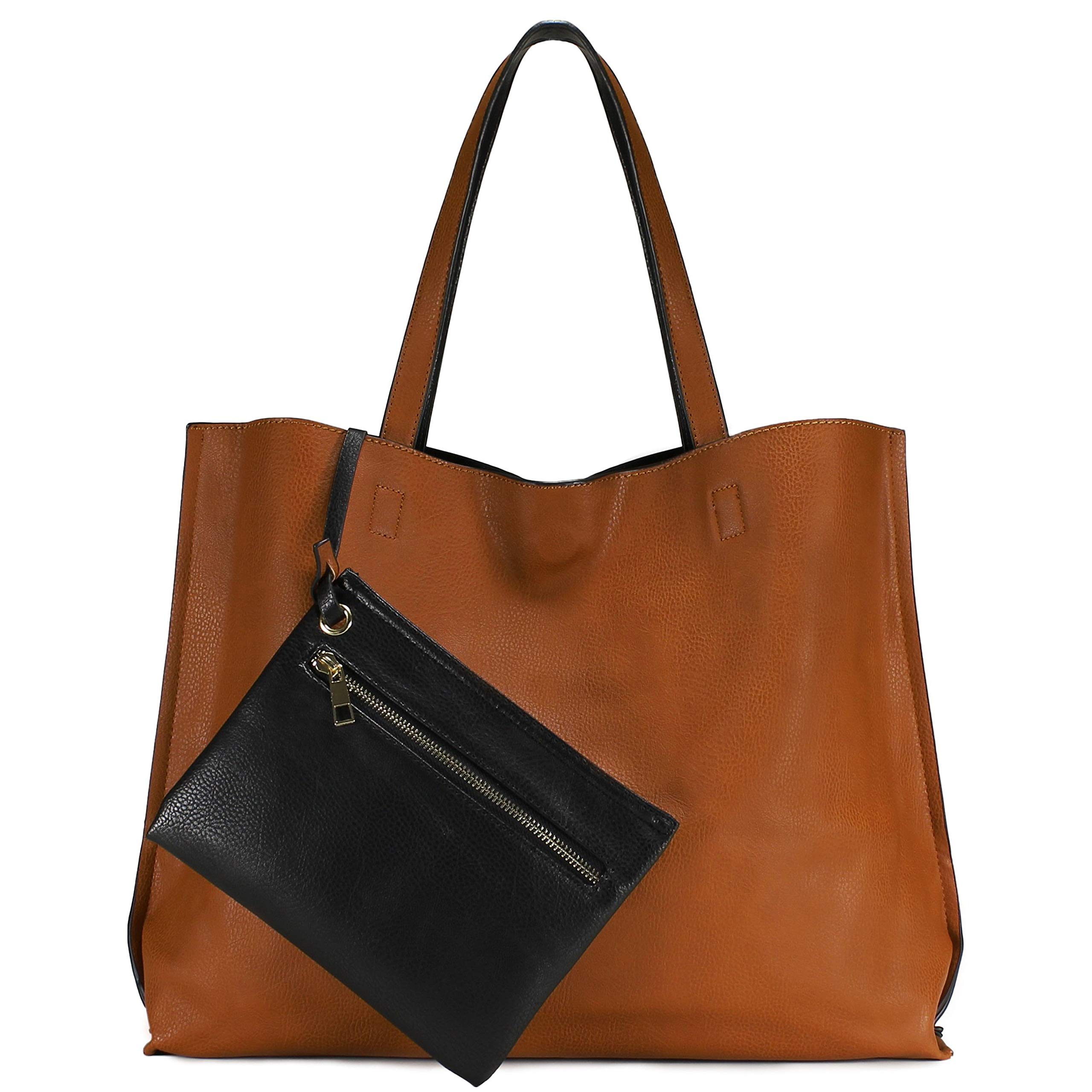 Scarleton Genuine Leather Tote Bag for Women - Stylish Reversible Purse & Handbag H1842 - Perfect for Work, Travel & Everyday Use
