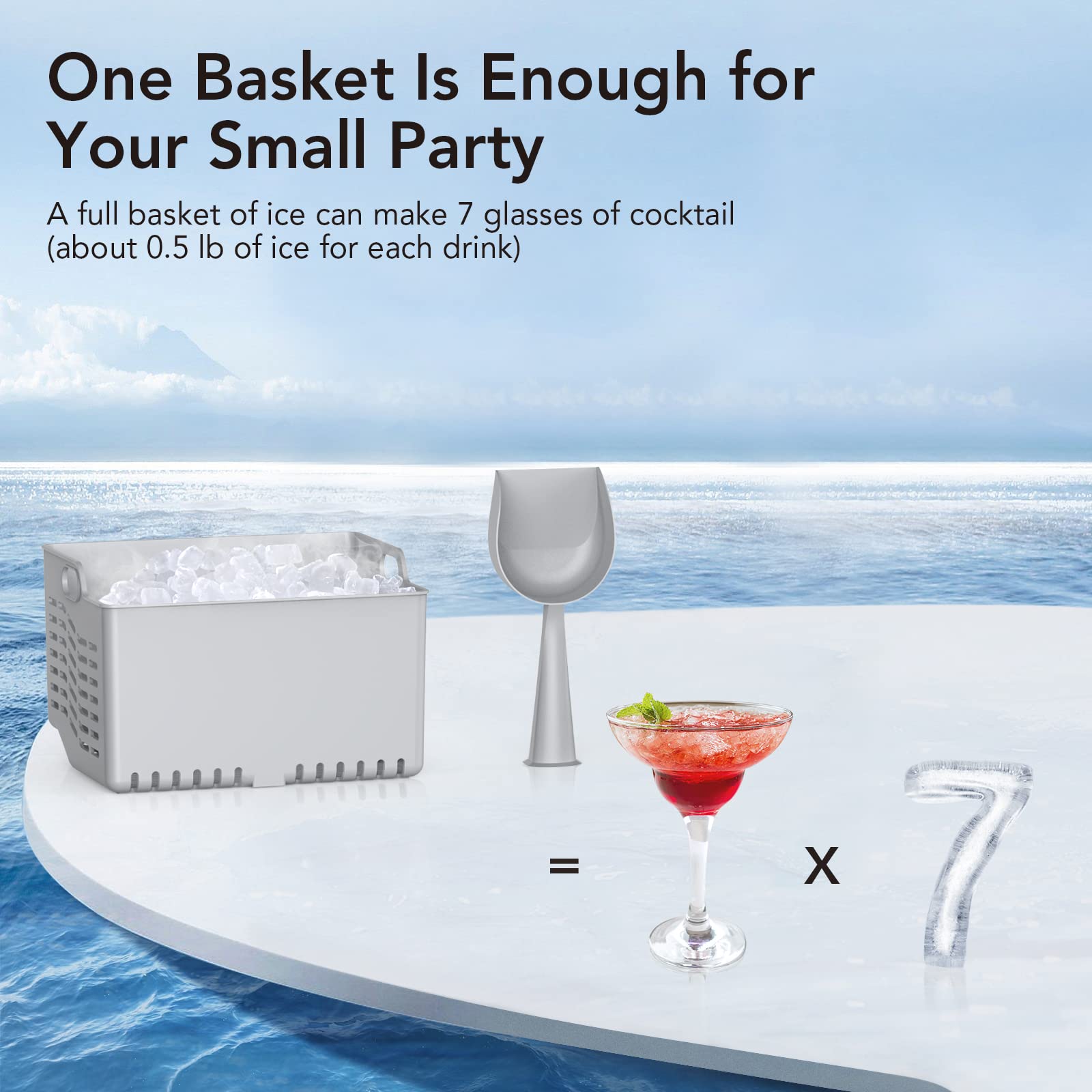 Zstar Nugget Ice Maker - 44Lbs/24H Stainless Steel Countertop Ice Machine with Self-Cleaning Function | Crunchy Sonic Ice for Cocktails, Sodas & Beverages | Portable Ice Maker with Scoop for Home, Office, Bar & Outdoor Parties