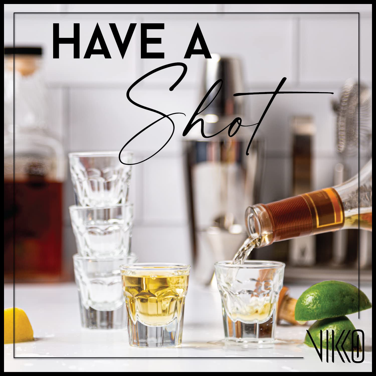 Vikko 1 Ounce Shot Glasses - Set of 12 Durable Mini Liquor & Espresso Glasses for Tequila, Whiskey & Cocktails - Perfect for Home Bars, Parties & Restaurants (Maracco)
