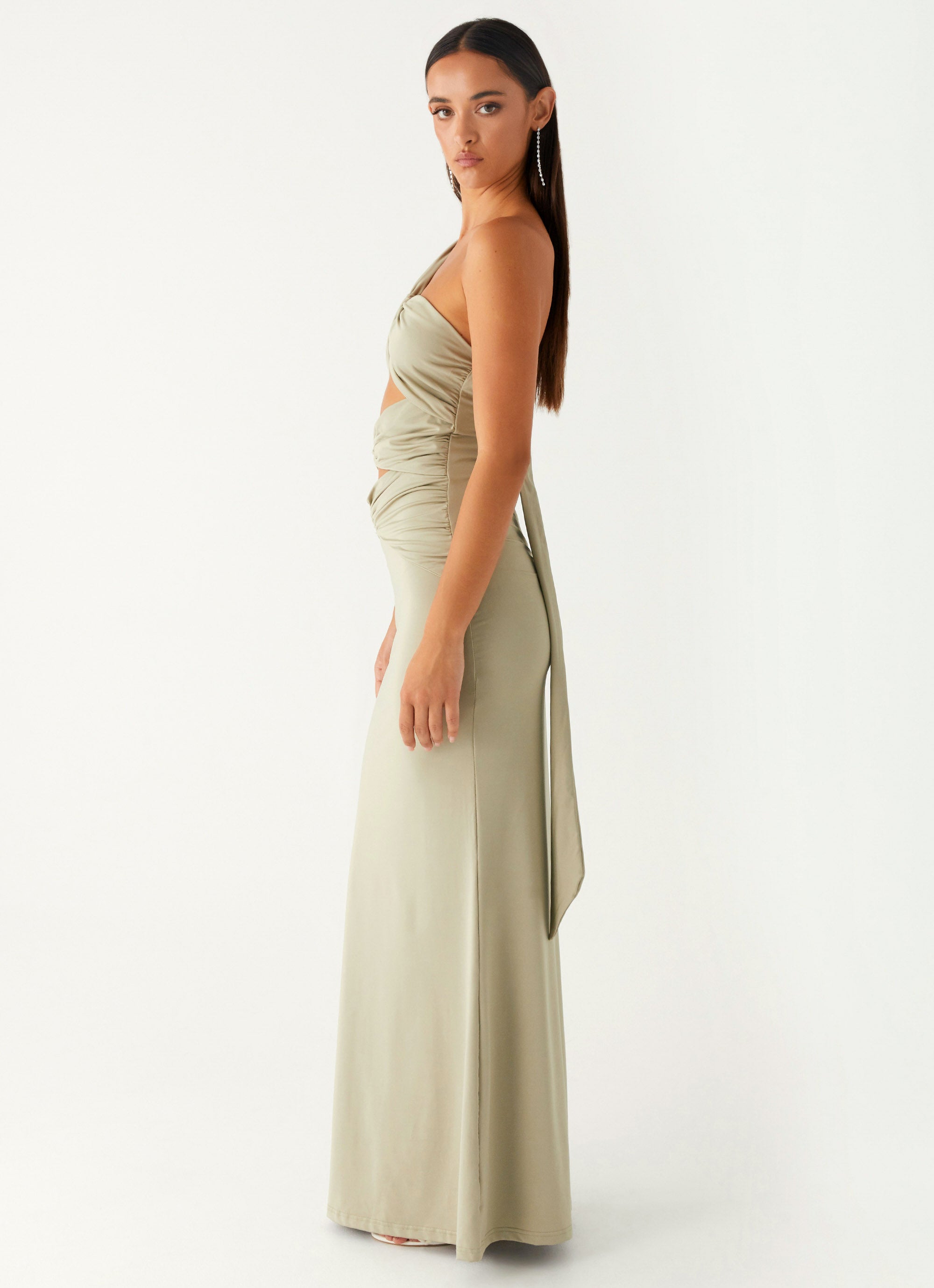 Christie Maxi Dress for Women - Flowy Long Boho Summer Dress in Sage Green, Perfect for Beach Vacations, Weddings & Casual Outings