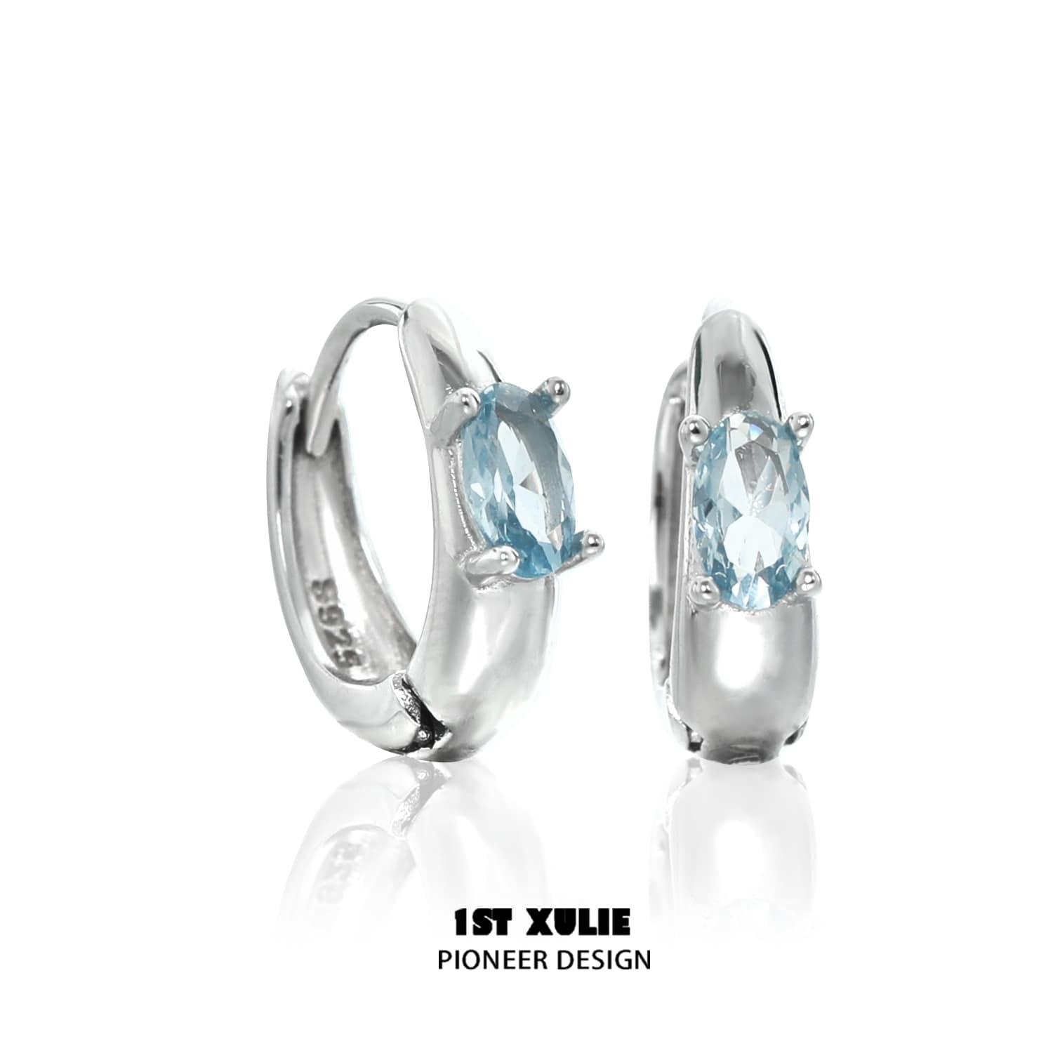 S925 Sterling Silver Zircon Stud Earrings for Women - Hypoallergenic Cubic Zirconia Earrings for Daily Wear, Gift Giving & Special Occasions