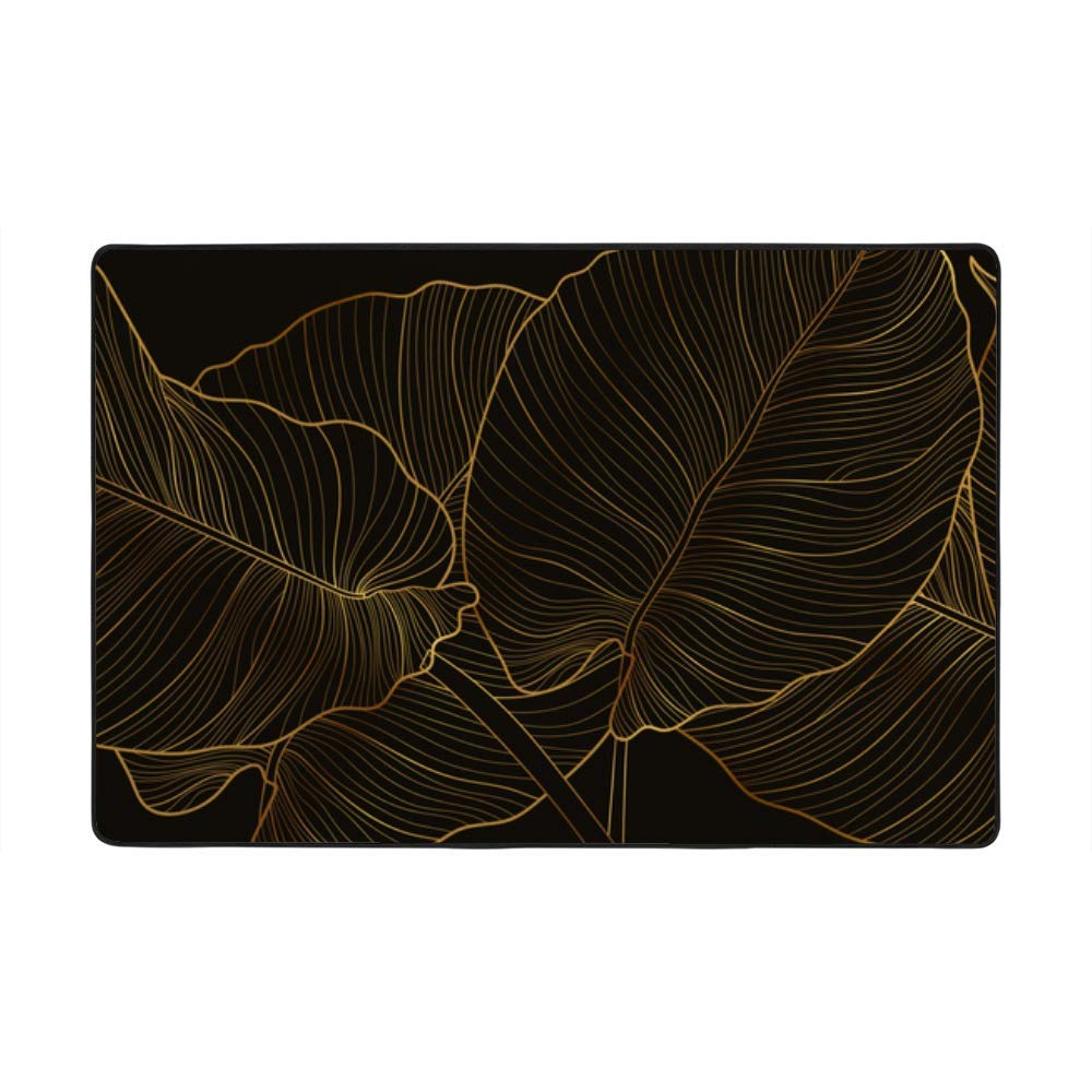 Non-Slip Large Area Rugs 60x39 Inch for Living Room, Bedroom, Dining Room - Soft Indoor Floor Mat with Monstera Plant Line Art, Perfect for Home Decor, Office, Dorm & Nursery