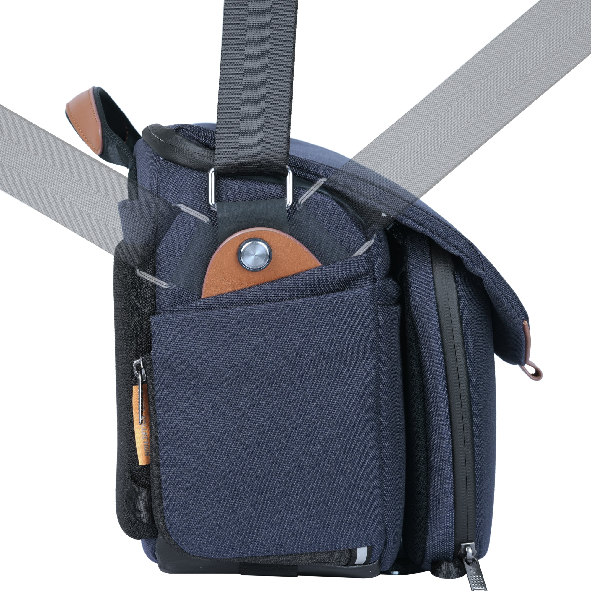 VEO CITY S36 Camera Shoulder Bag with Pouch - Navy Blue Waterproof DSLR Camera Case for Travel & Outdoor Photography - Perfect for Photographers, Hiking & Adventure