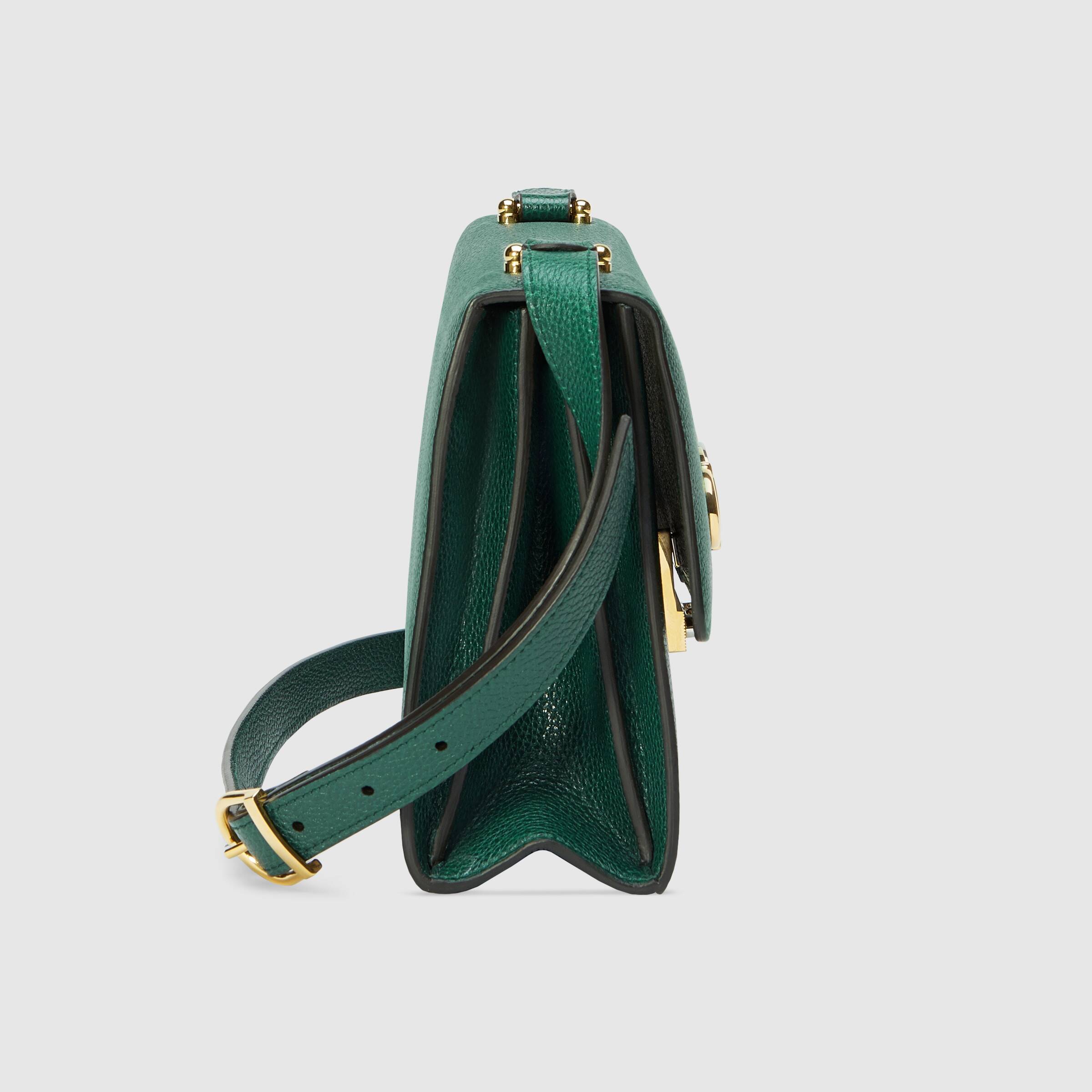 Gucci Zumi Small Shoulder Bag in Grainy Leather - Green Crossbody Purse for Women | Perfect for Work, Travel & Evening Events