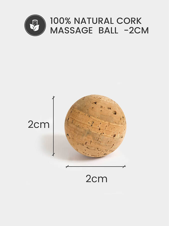 Premium Cork Massage Balls for Yoga, Myofascial Release & Trigger Point Therapy - Natural Eco-Friendly Yoga Accessories for Athletes & Physical Therapy