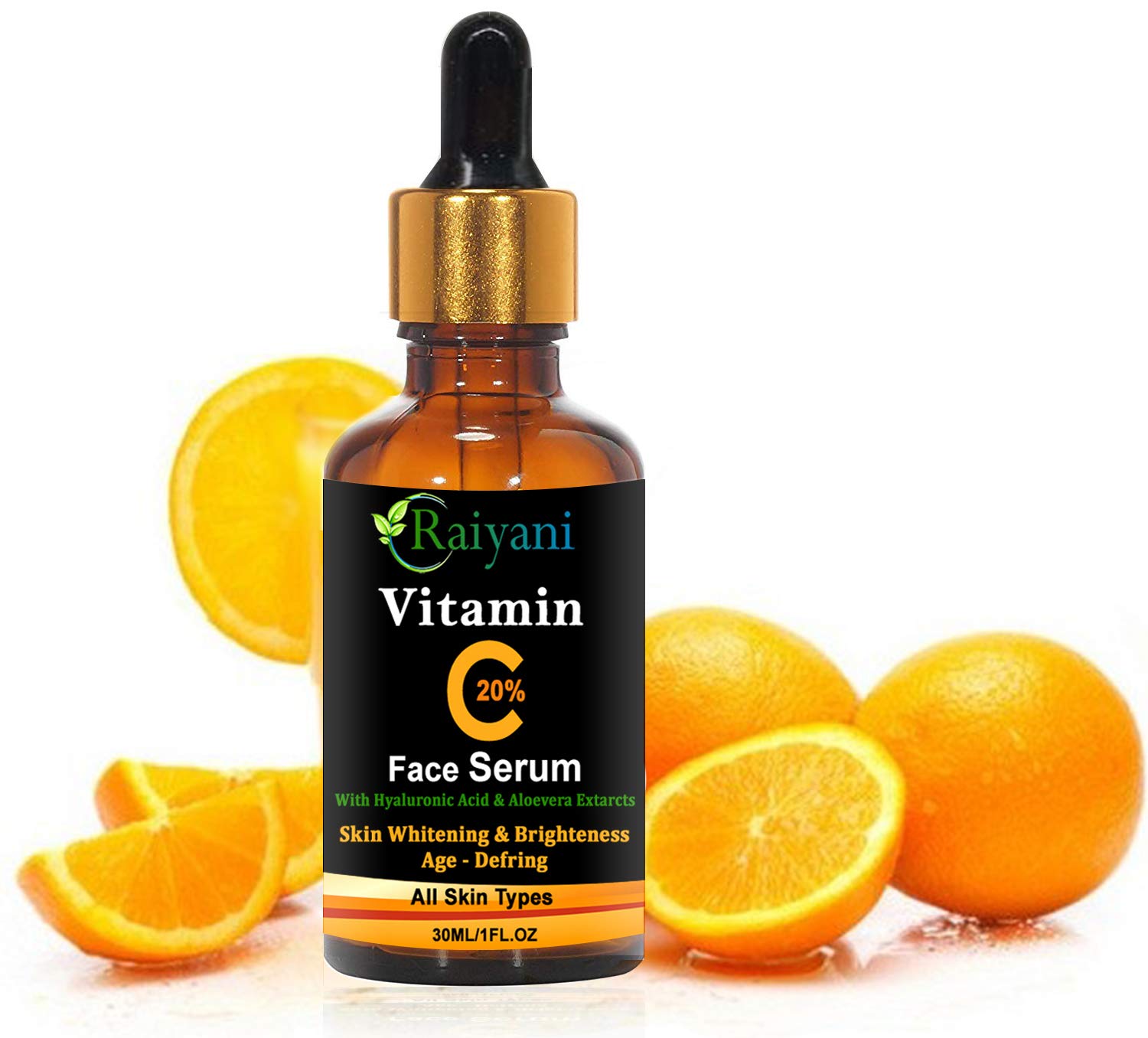 Raiyani Vitamin C Face Serum for Brighter, Smoother Skin - Anti-Aging & Whitening Treatment (30ml) - Perfect for Morning Skincare Routine & Dark Spot Reduction