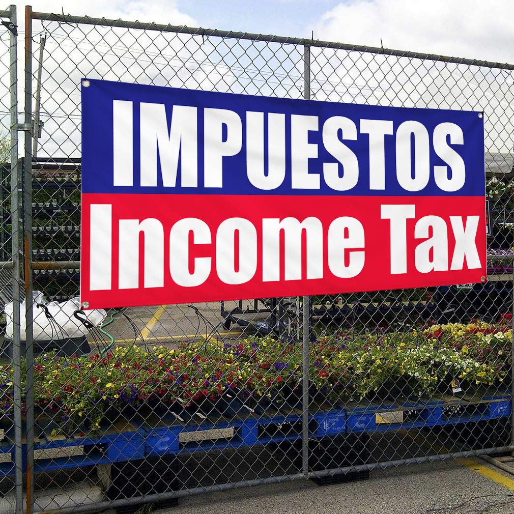 Vinyl Banner - Multiple Sizes (60x144 Inches) | Weatherproof Outdoor Business Sign with 10 Grommets | Perfect for Tax Season Promotions, Yard Sales & Industrial Advertising