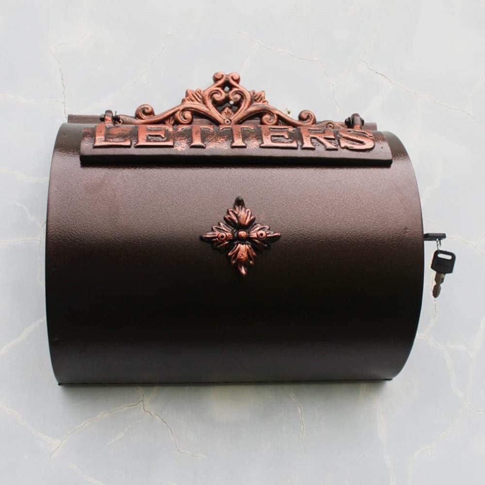 Aluminum Wall Mounted Mailbox Post Box with Newspaper Holder - Durable Outdoor Mailbox for Garden, Villa, and Home Decoration | Perfect for Front Yard, Porch, and Driveway