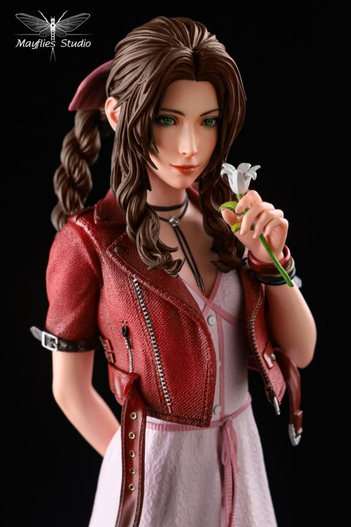 Mayflies Studio Aerith Gainsborough Cosplay Costume - Final Fantasy VII Remake Outfit for Halloween & Anime Conventions