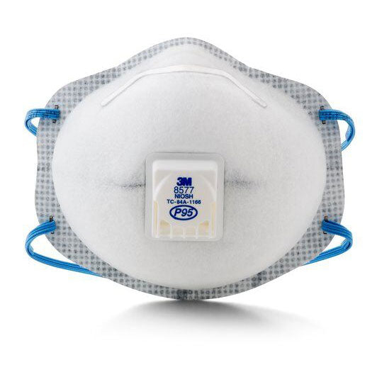 3M 8577 P95 Particulate Respirator with Vapor Relief - 80 Pack | NIOSH Certified for Dust, Mold & Chemical Fumes Protection | Ideal for Construction, Woodworking & Industrial Safety