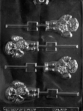 Cybrtrayd Cherub Lolly Valentine Chocolate Candy Mold - Premium Silicone Baking Mold for DIY Valentine's Day Treats, Romantic Gifts & Party Desserts