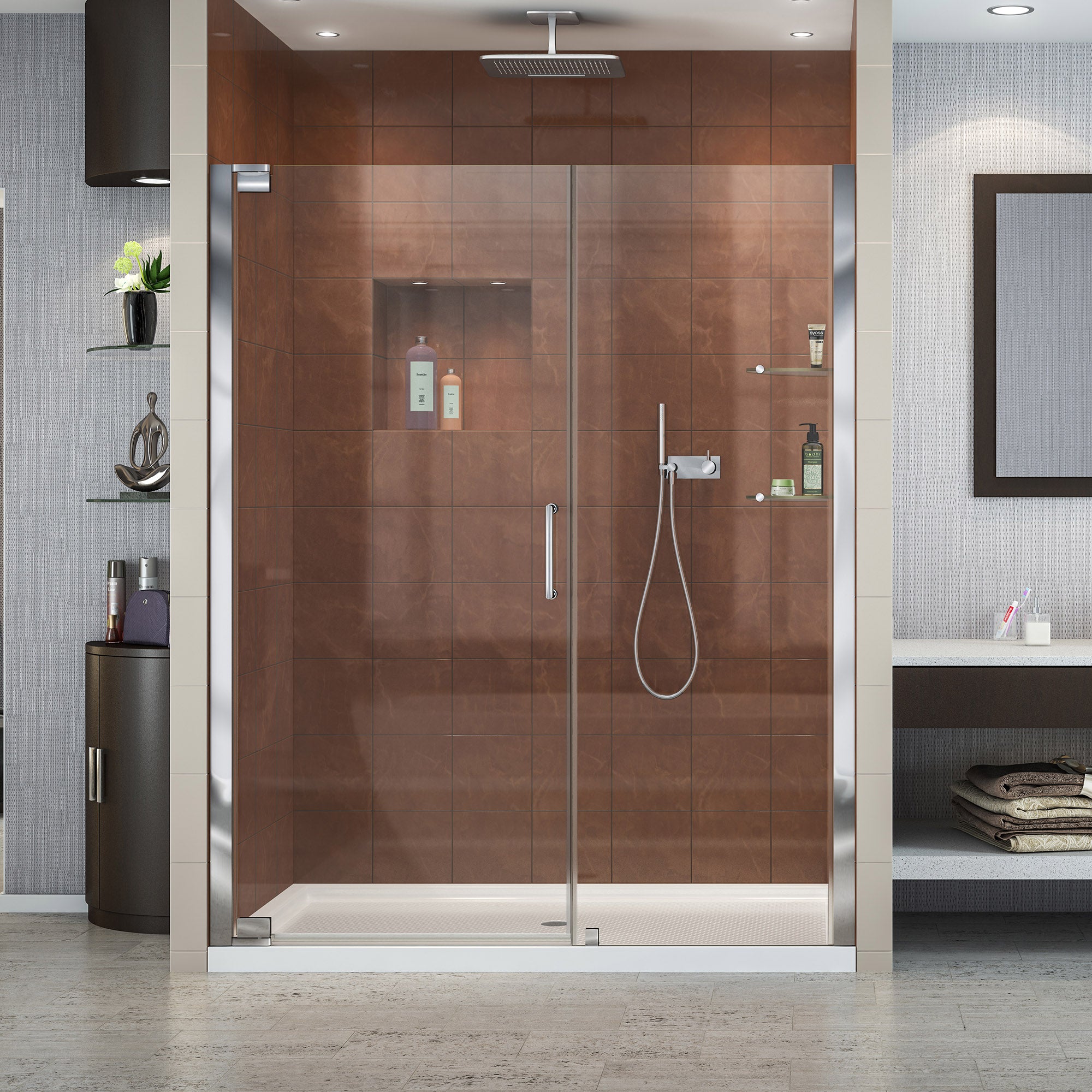 DreamLine Elegance Frameless Pivot Shower Door - 49.25