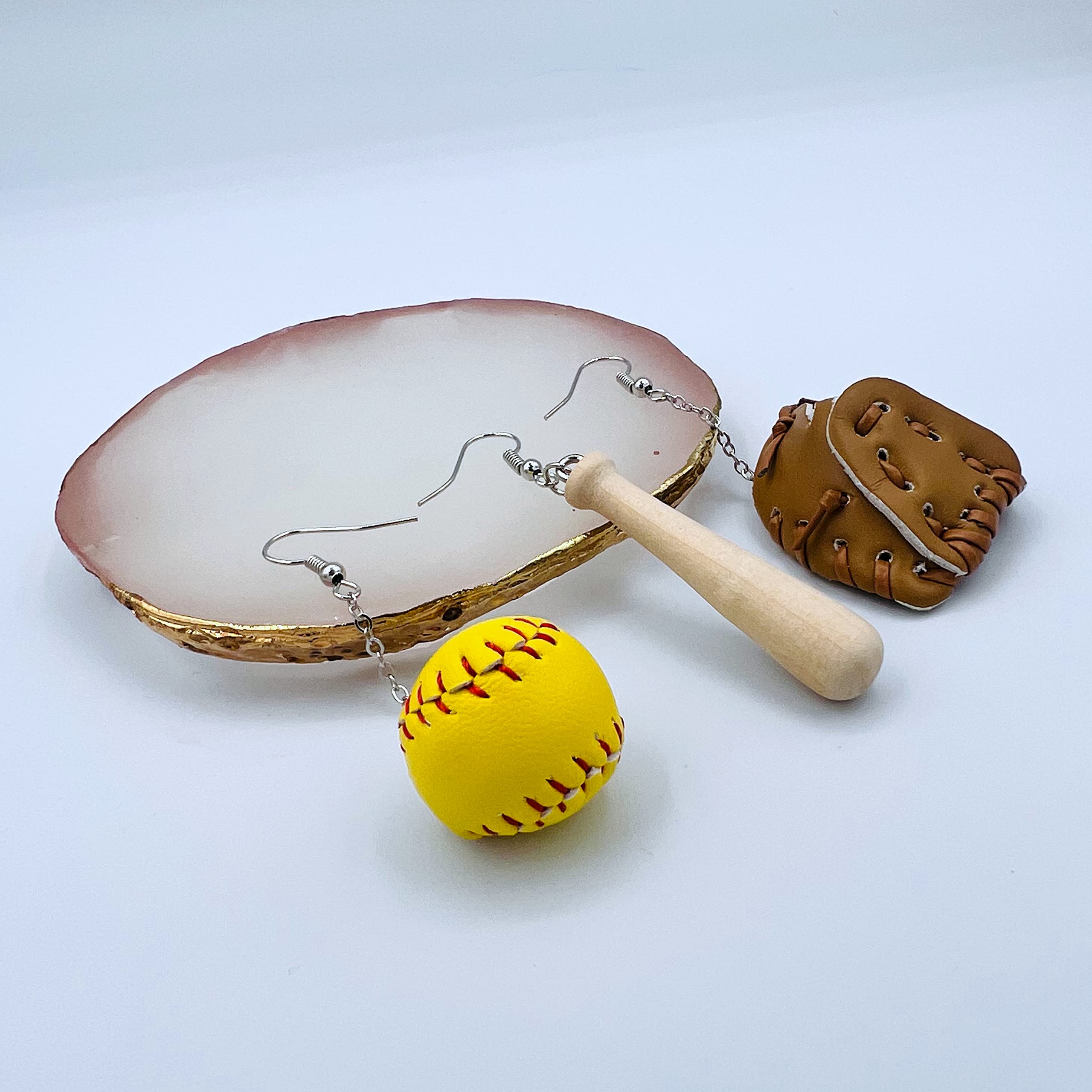 Softball Earrings for Women - Stylish Softball Jewelry for Moms & Players - Sporty Softball Mom Accessories - Perfect for Games, Practices & Team Spirit (Great Gift for Softball Lovers)