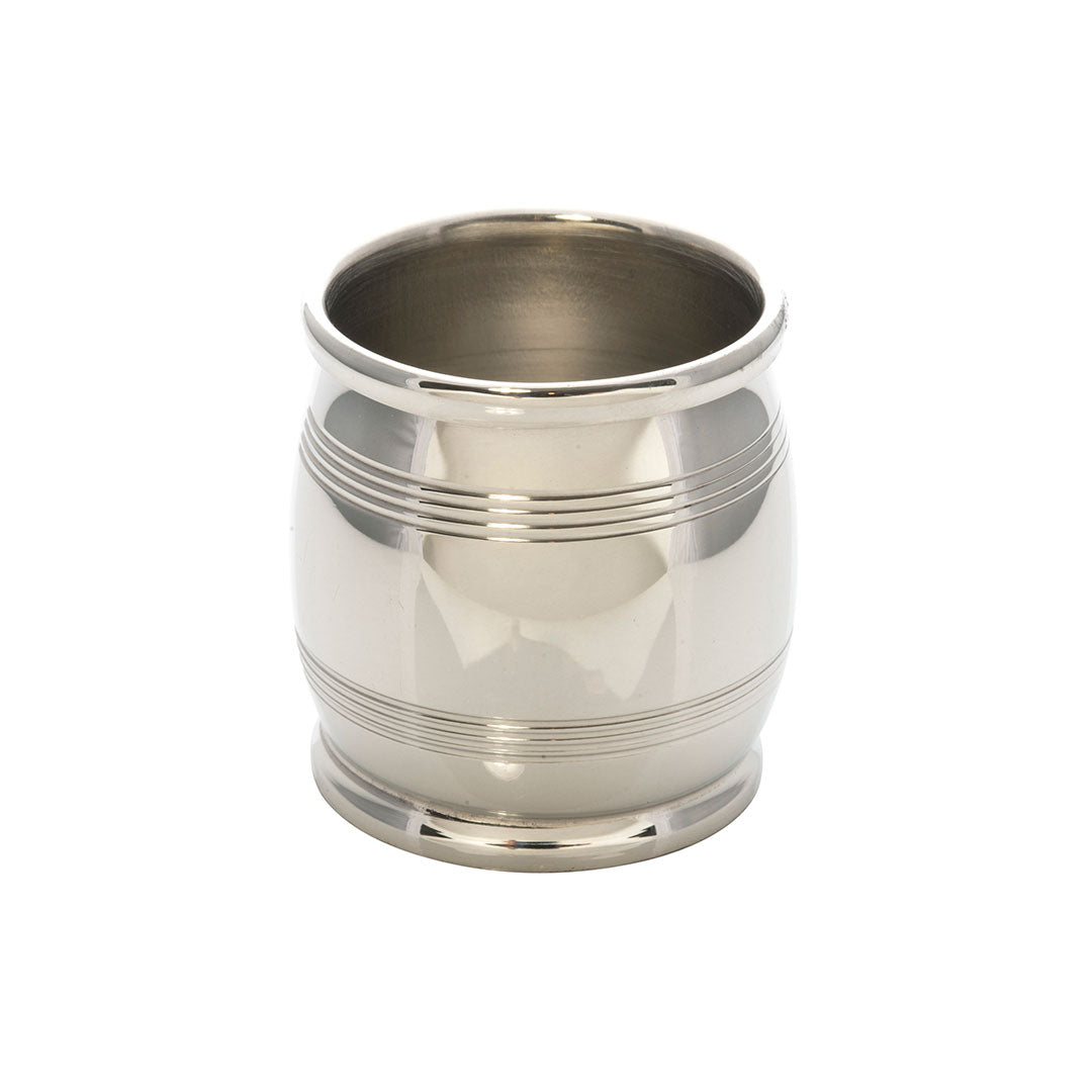 Premium Pewter Barrel Jigger 2oz - Professional Cocktail Measuring Tool for Bartenders & Home Mixologists - Perfect for Crafting Martinis, Old Fashioned & Whiskey Drinks