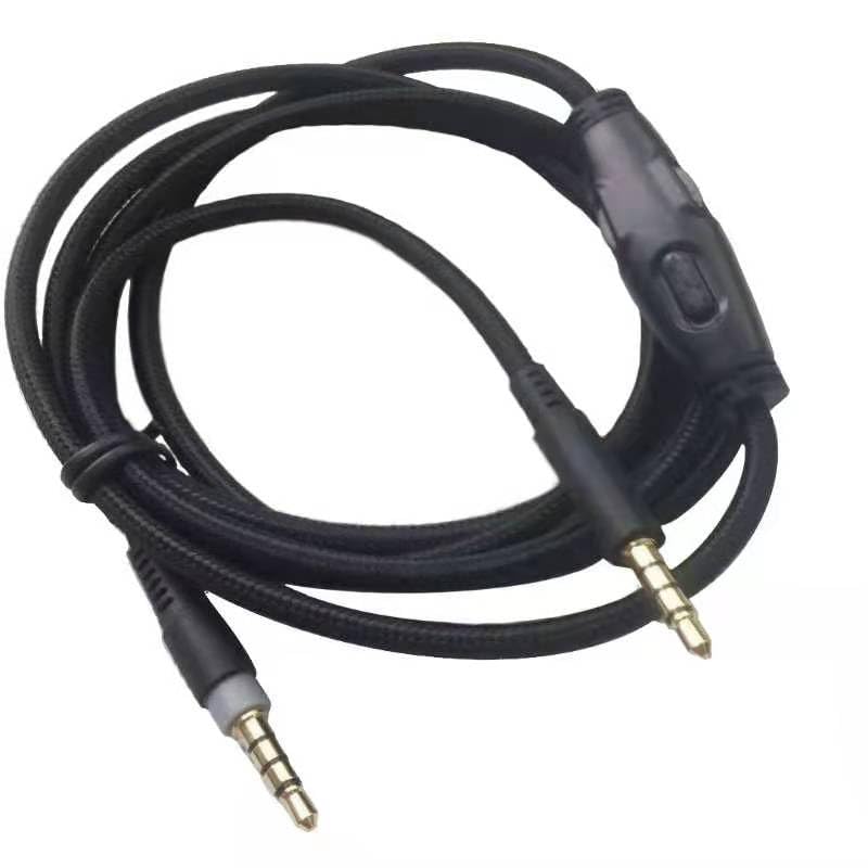 Kingston Cloud Alpha Replacement Audio Cable with Mute & Volume Control - Compatible with Cloud Alpha, Cloud Mix, Cloud Flight, Alpha S & Logitech G633/G933 Gaming Headsets - Durable Black Cord for PC, PS4, Xbox Gaming & Streaming