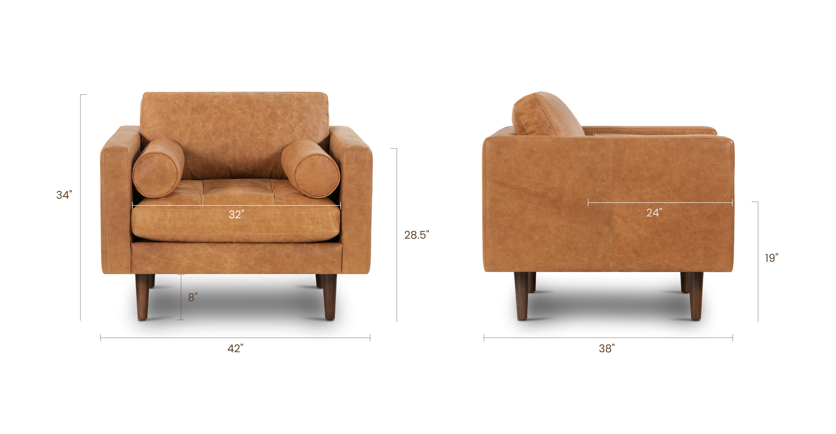 Premium Napa Lounge Chair - Modern Comfortable Recliner for Living Room, Bedroom & Office - Ergonomic Design for Relaxation & Reading