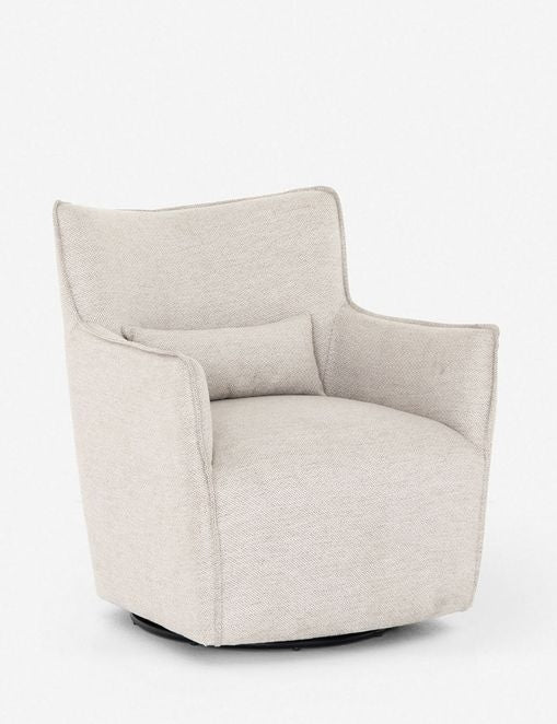 Bronwyn Swivel Chair - 360 Degree Rotating Modern Accent Chair for Living Room, Bedroom & Office - Comfortable Upholstered Lounge Chair with Sturdy Metal Base