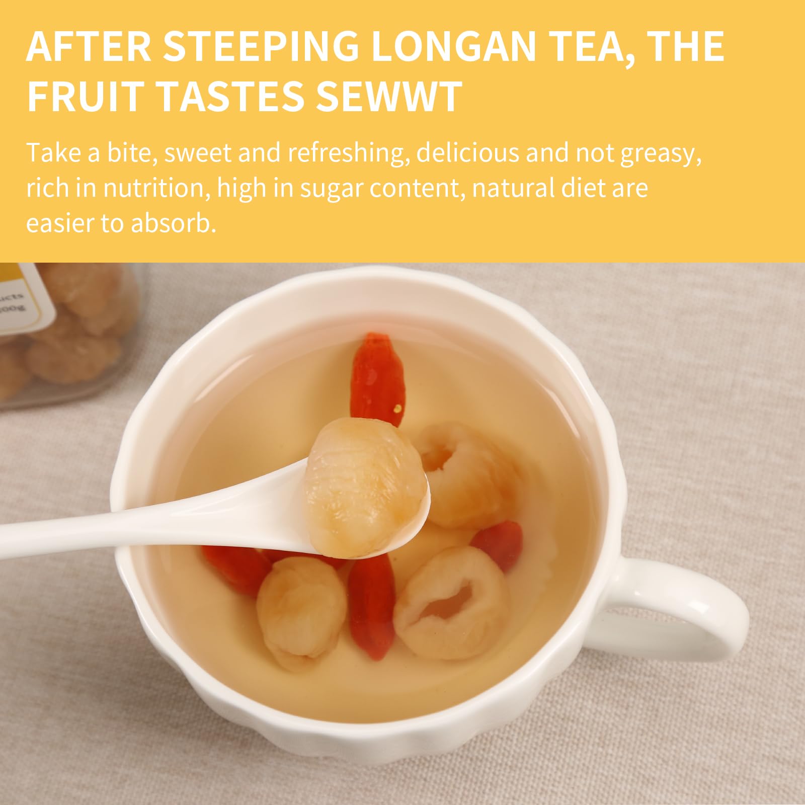 Premium Thai Dried Longan Fruit - 14.1oz/400g Natural Seedless Longan, No Additives, Sweet & Juicy Snack for Tea, Cooking & Healthy Eating - Perfect for Baking, Asian Desserts & On-the-Go Snacking