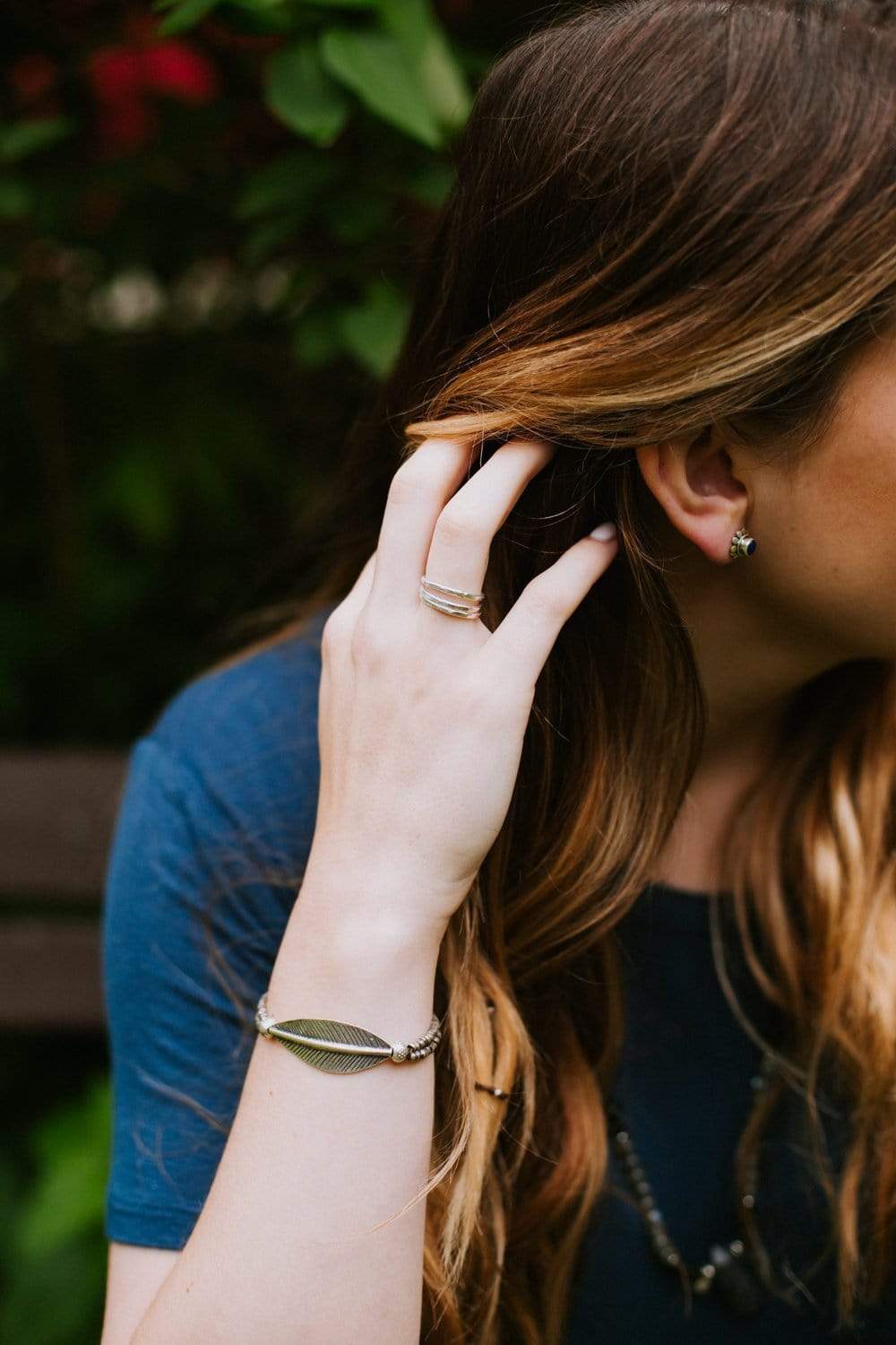 Handmade Hill Tribe Silver Hammered Ring - Boho Chic Jewelry for Women - Perfect for Festivals, Weddings & Everyday Wear