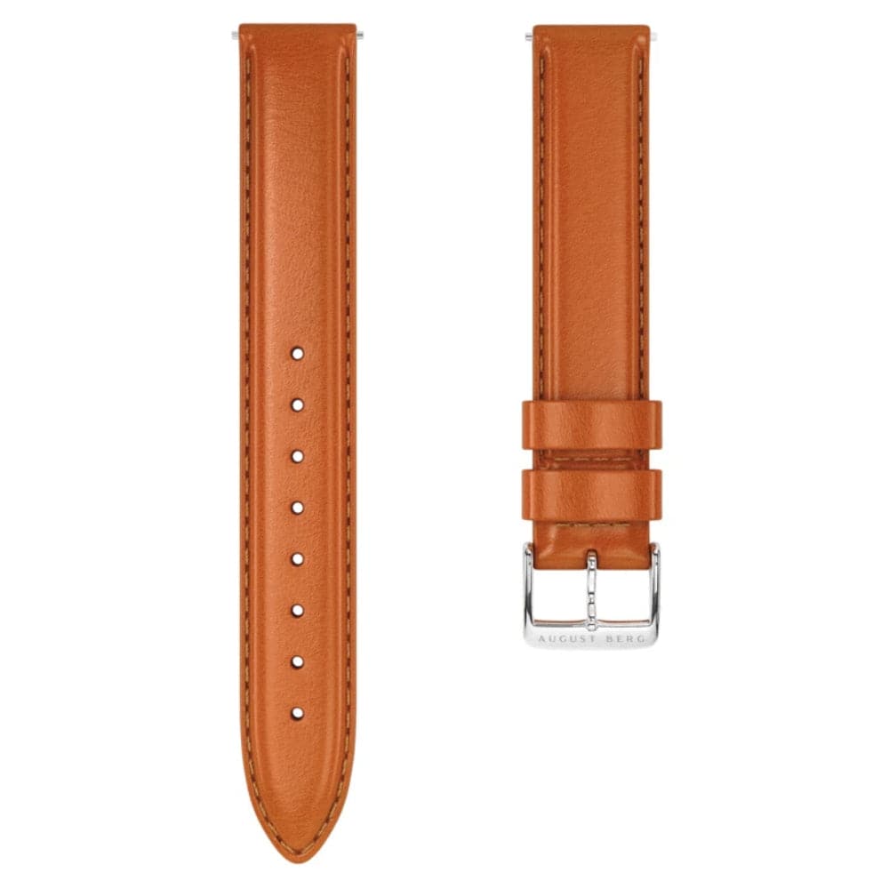 August Berg 40mm Gray Dial Brown Leather Strap Unisex Watch 10140H04LBN20 - Perfect for Business, Casual & Everyday Wear