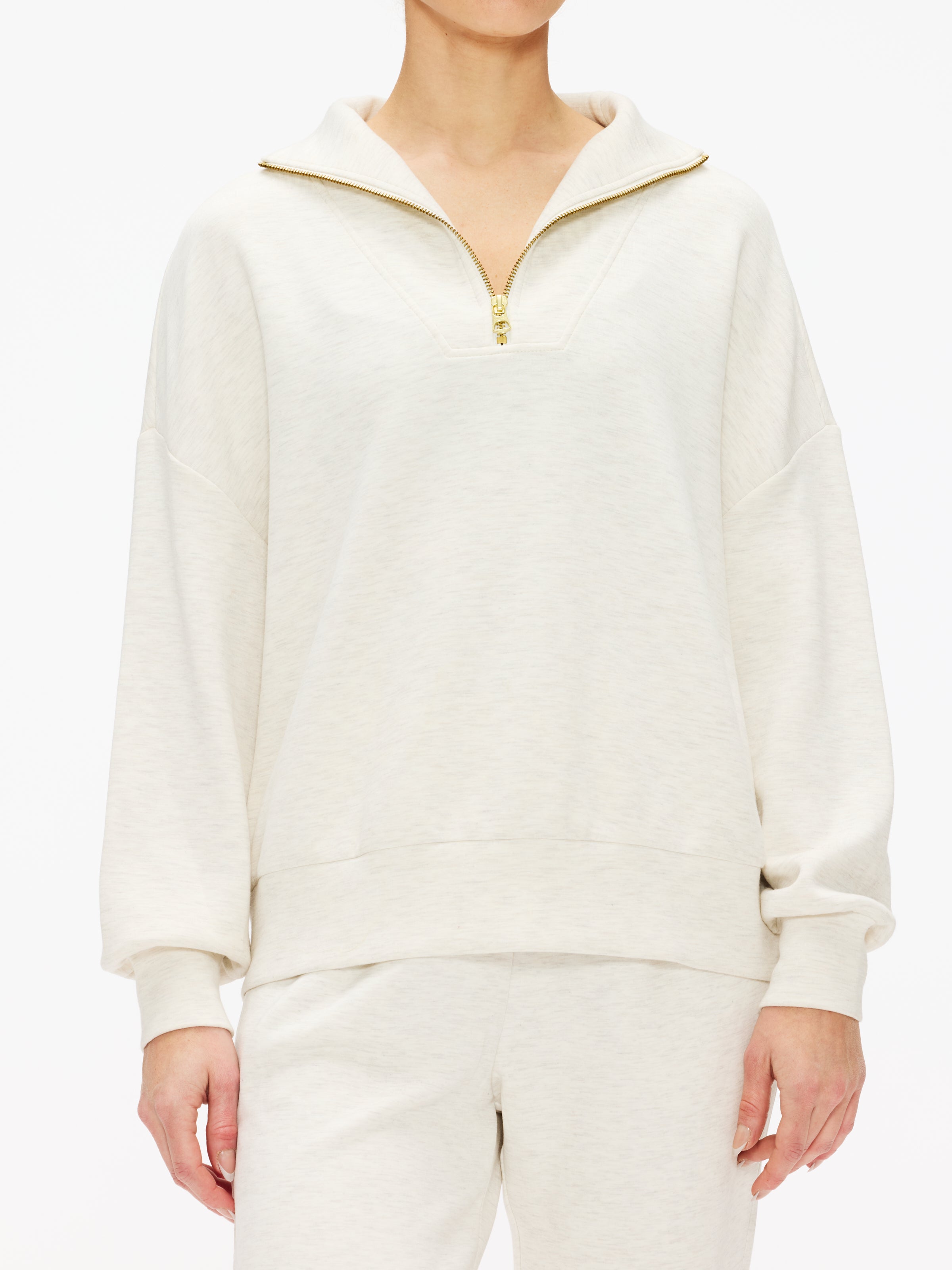 Varley Hawley Half Zip Sweatshirt for Women - Soft Fleece Pullover with Kangaroo Pocket - Perfect for Casual Wear, Gym & Outdoor Activities