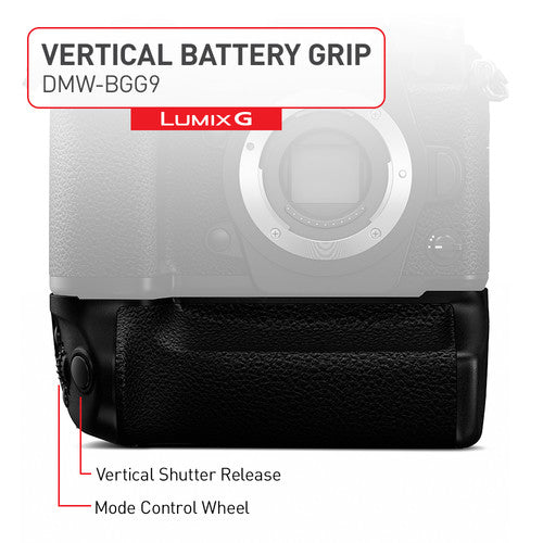 Panasonic DMW-BGG9 Battery Grip for Lumix G9 Camera - Extra Power & Comfort for Extended Photography & Videography Sessions