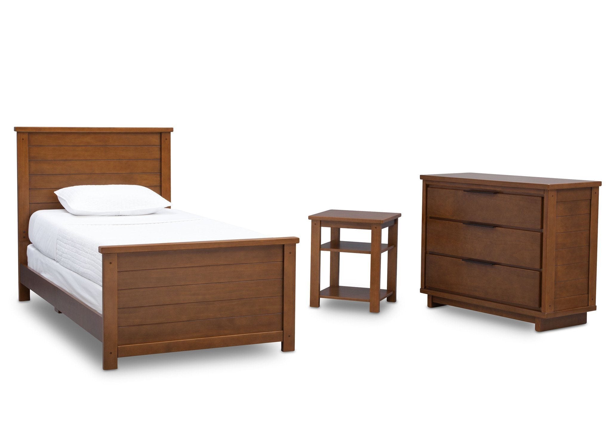 Signature Paneled Twin Bed Frame - Solid Wood Platform Bed with Headboard & Footboard - Perfect for Kids, Teens & Guest Rooms - Ideal for Small Spaces & Modern Bedroom Decor