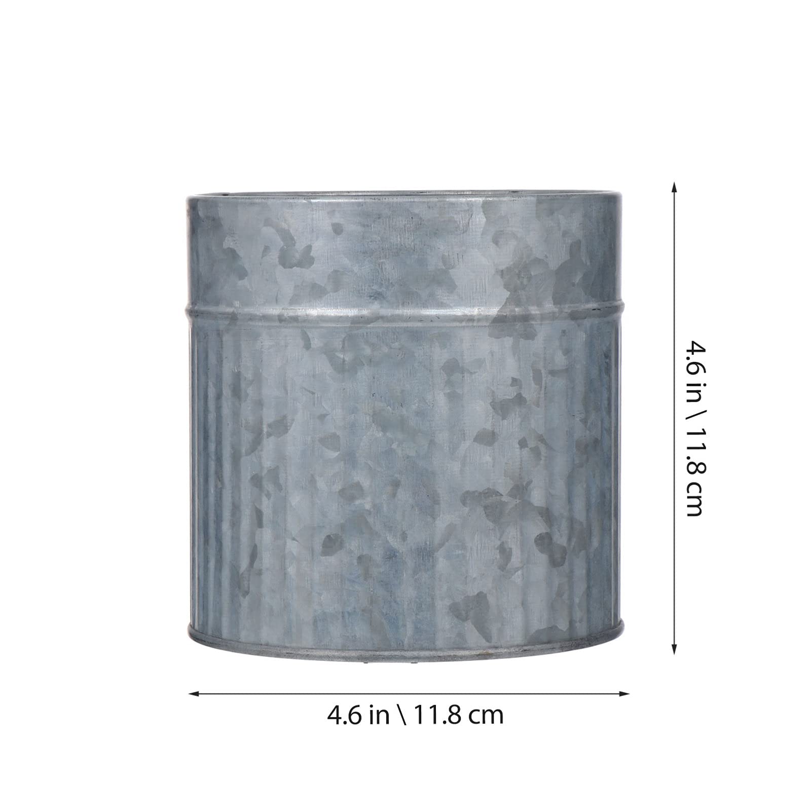 2-Pack Galvanized Metal Flower Pots - French Farmhouse Style Bucket Planter for Succulents, Cactus, Dried Flowers | Rustic Home Decor, Dining Table Centerpiece, Wedding & Garden Decorations