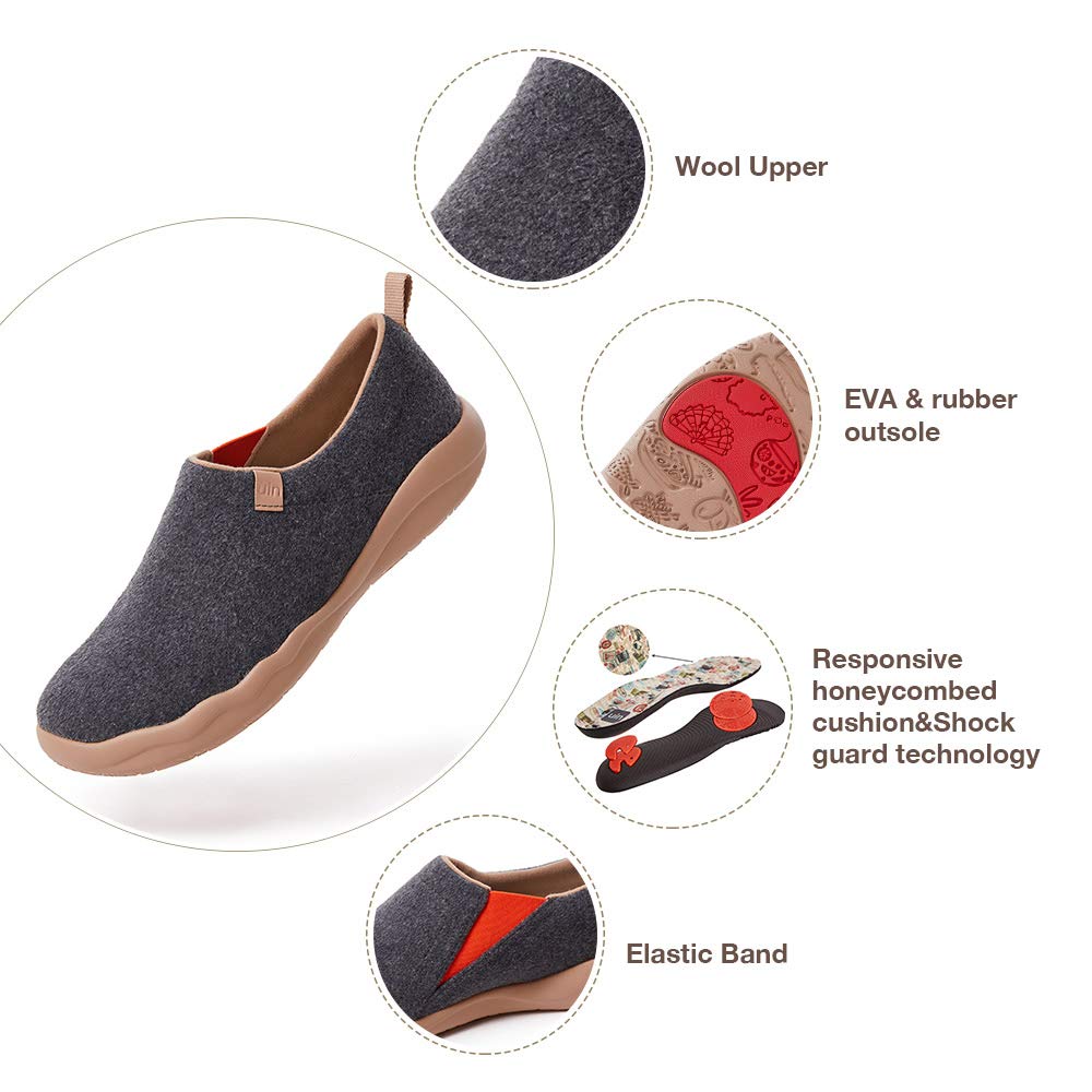 UIN Women's Walking Shoes Slip On - Lightweight Comfortable Loafers & Fashion Sneakers | Toledo II | Perfect for Walking, Travel & Casual Outfits
