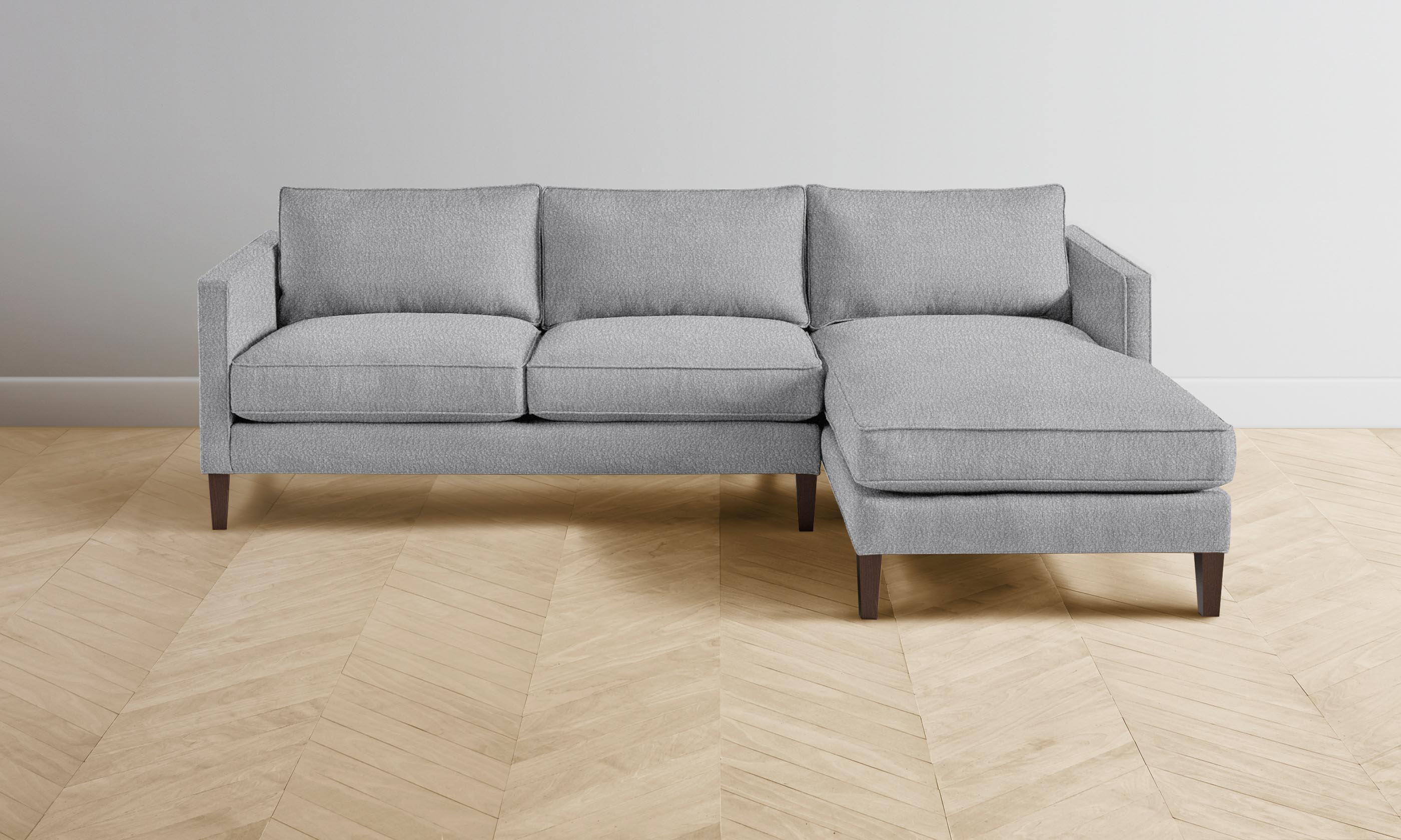 Luxury Crosby Sectional Sofa with Italian Bouclé Fabric & Waterfall Edge - Perfect for Modern Living Room & Lounge Areas